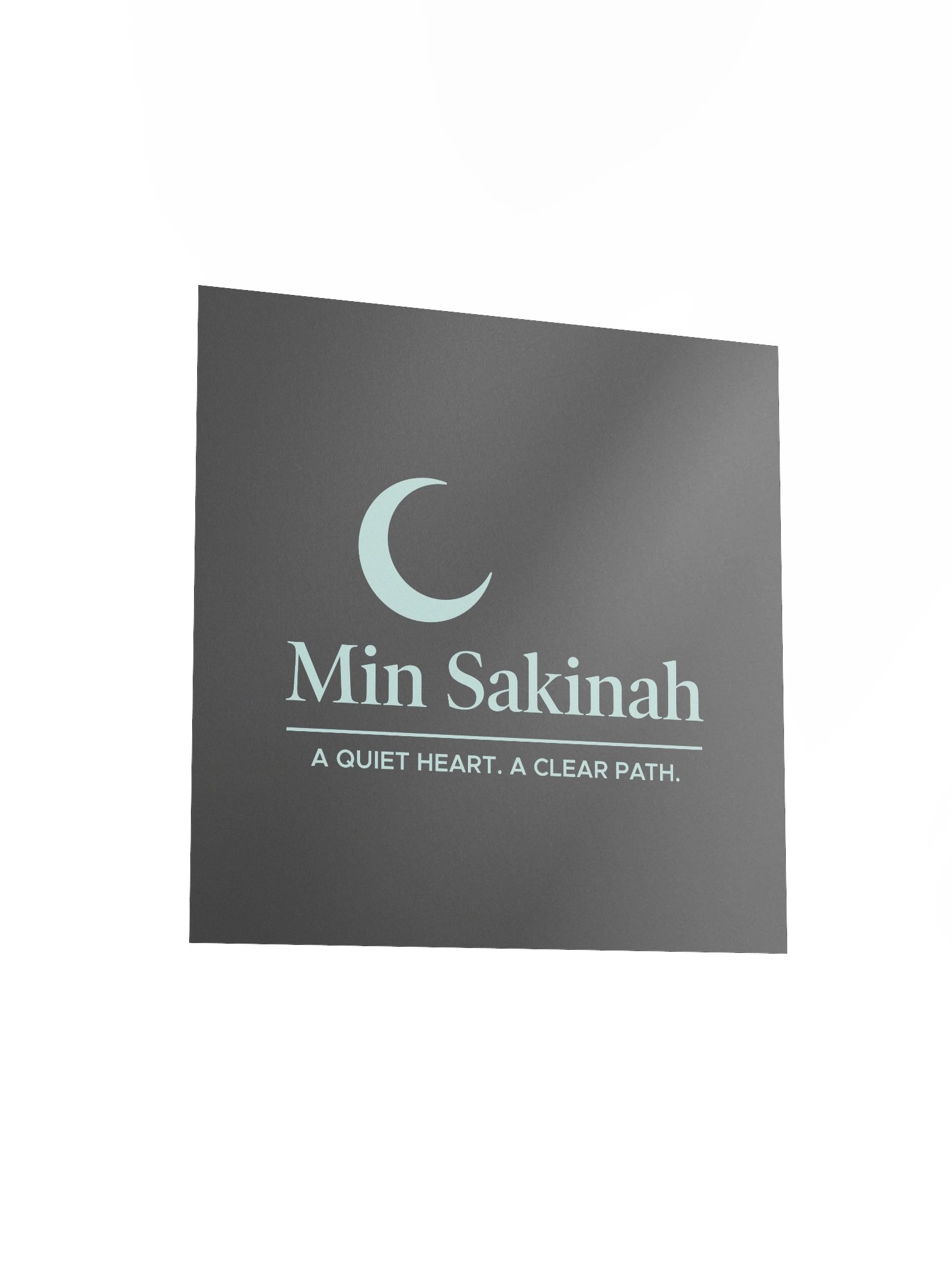 "Min Sakinah Vision" - Minimalist Poster (Wall Art) - Light Misk on Soft Black product image (3)