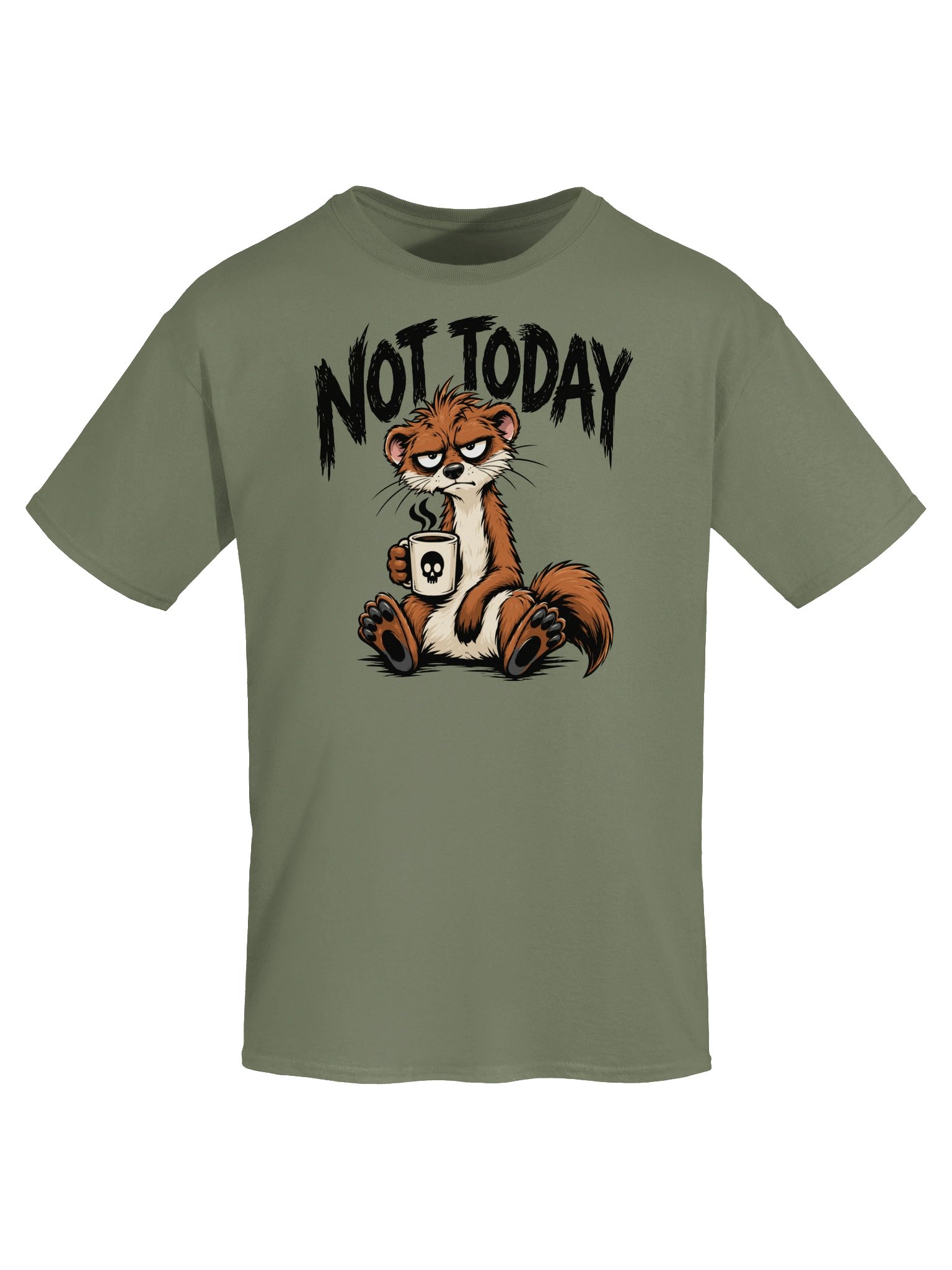 Not Today Grumpy Weasel T-Shirt product image (51)