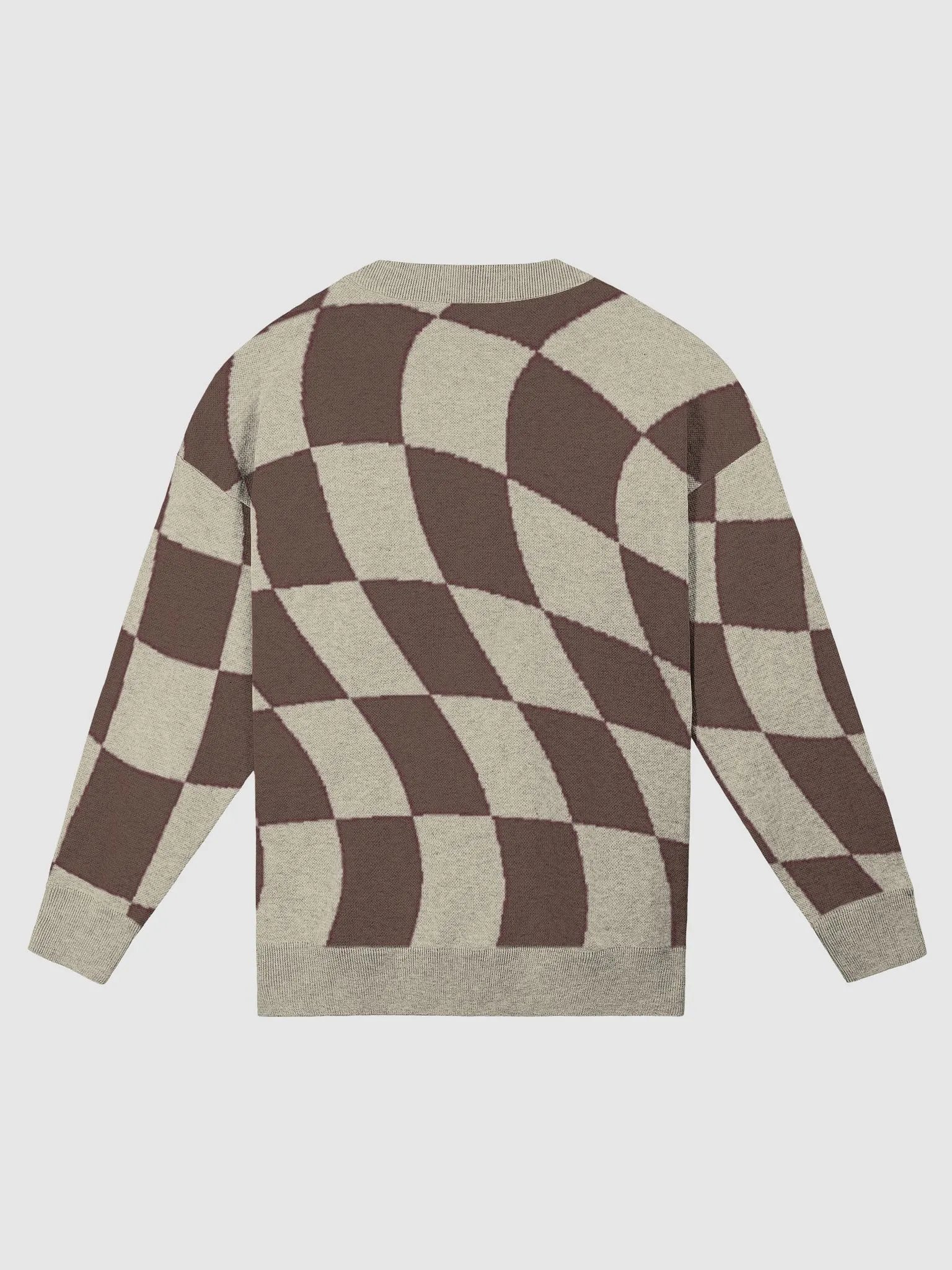 Wavy Checkerboard Knit Sweater product image (2)