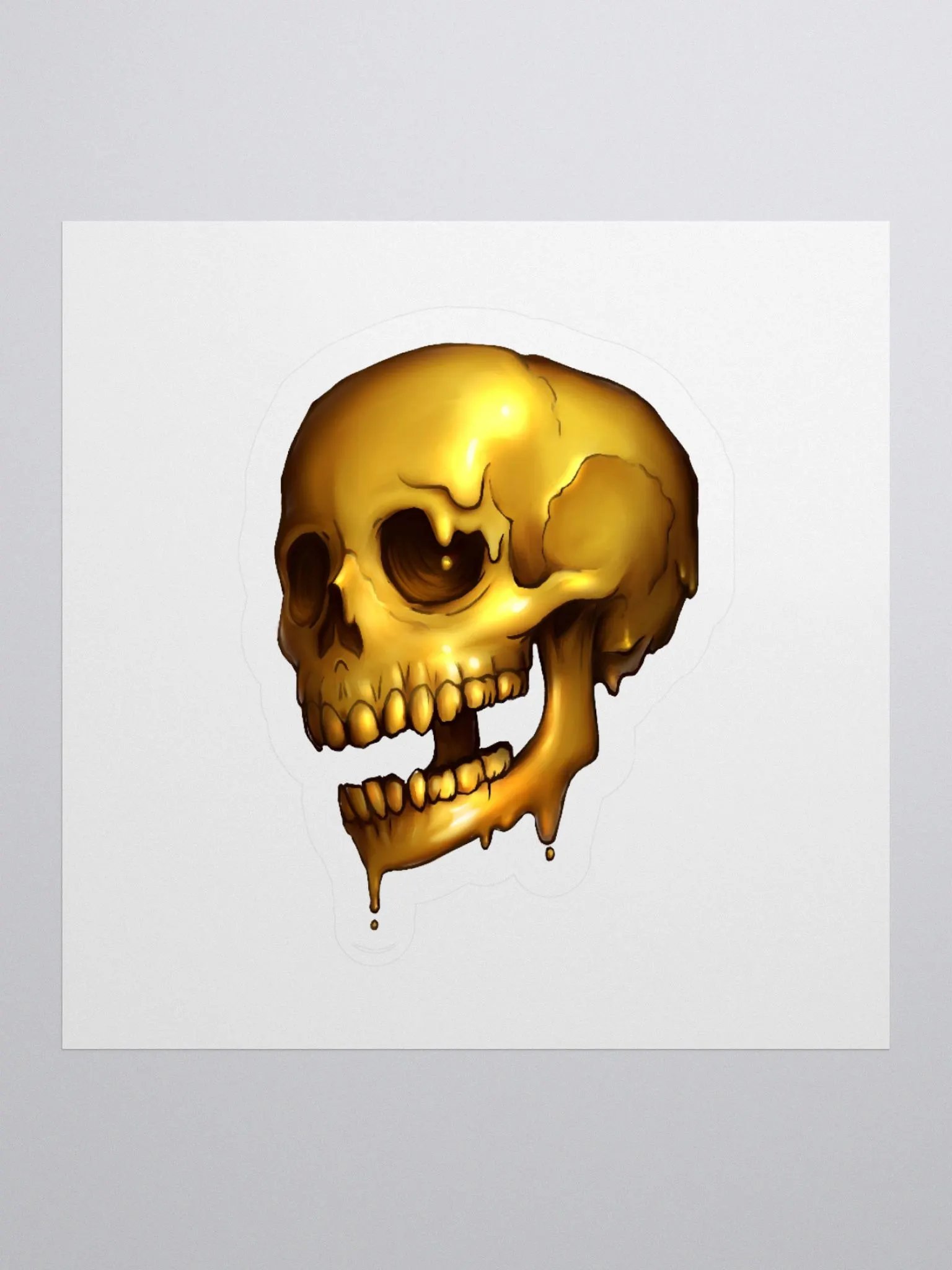 Gold Skull Sticker product image (1)