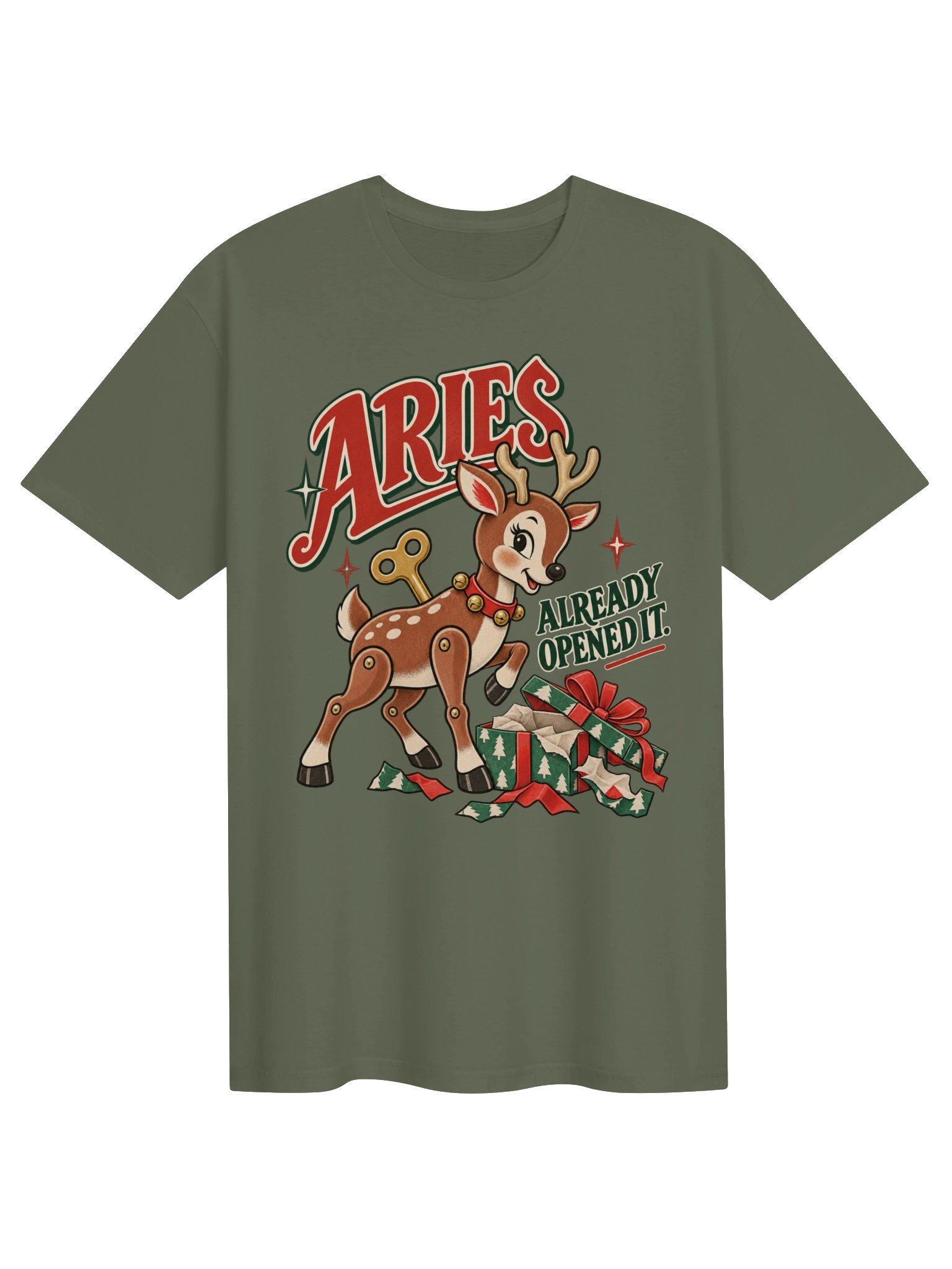 Aries Already Opened It Christmas T-Shirt product image (1)