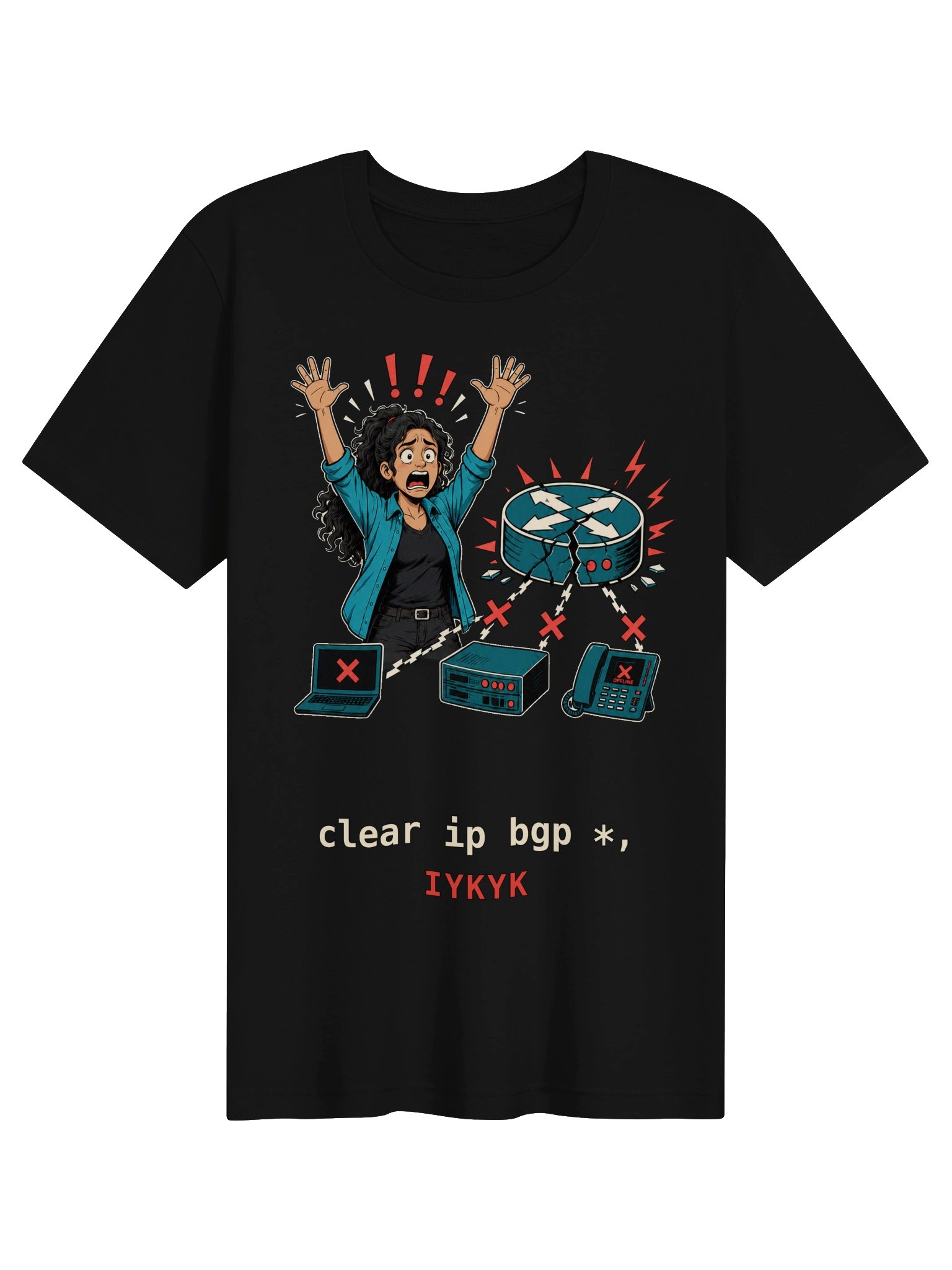clear ip bgp * — IYKYK Tee (version 6) product image (1)