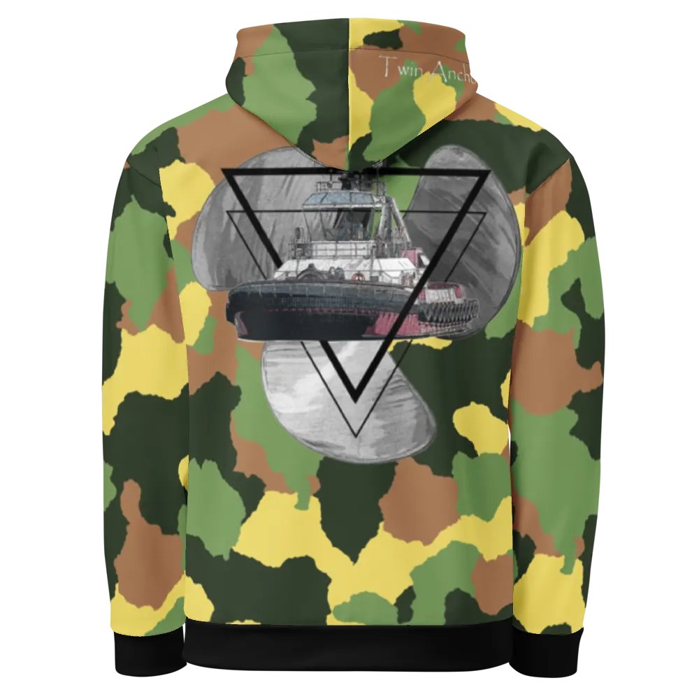 3 Prop - T & Tug Athena (Green Camouflage) – Performance Marine Wear | Twin Anchor Apparel North Current Line product image (1)