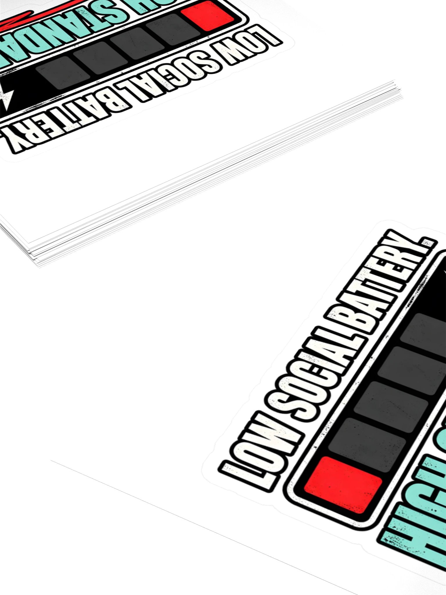 Low Social Battery. High Standards.™ Sticker product image (4)