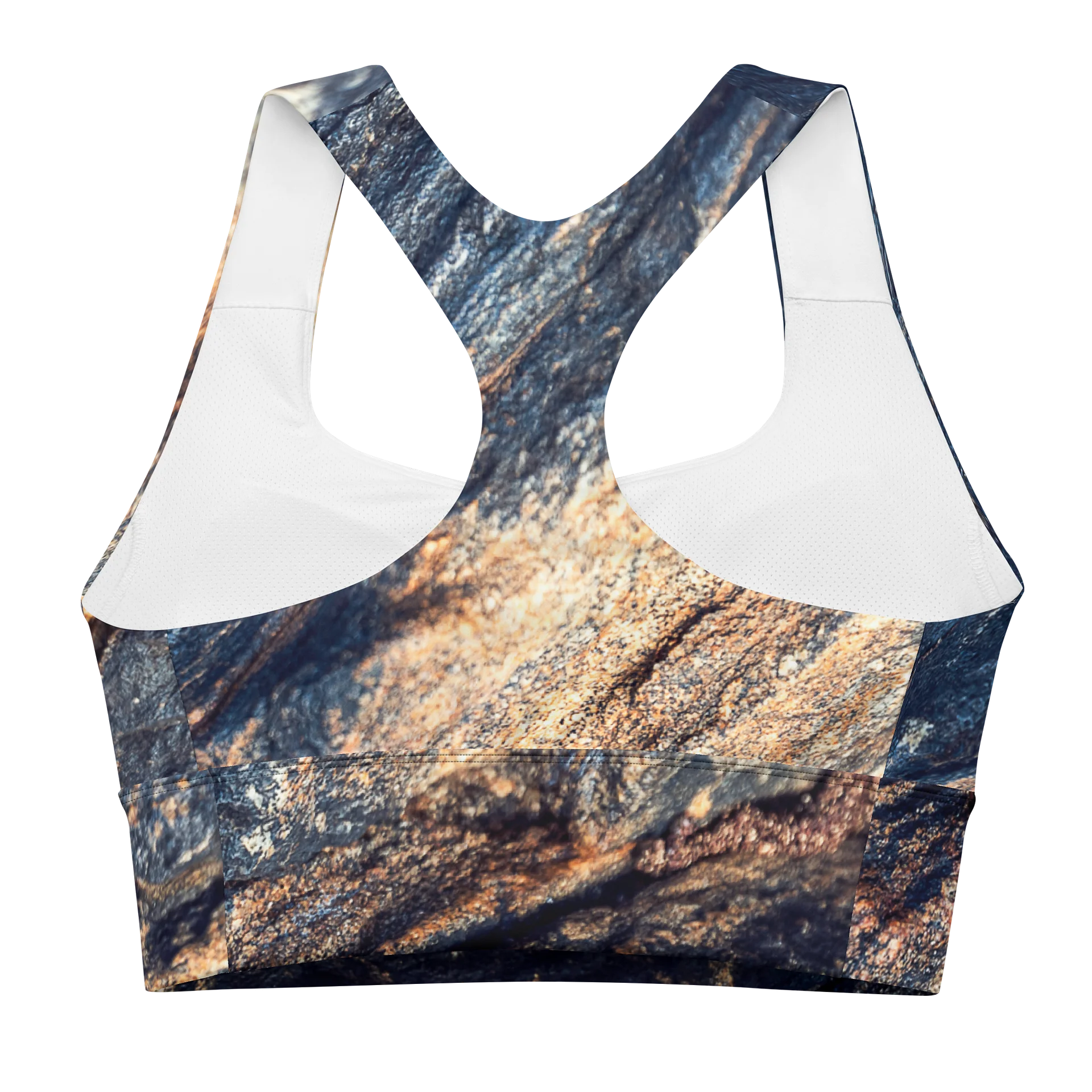Obsidian Vein All-Over Print Recycled Longline Sports Bra product image (2)