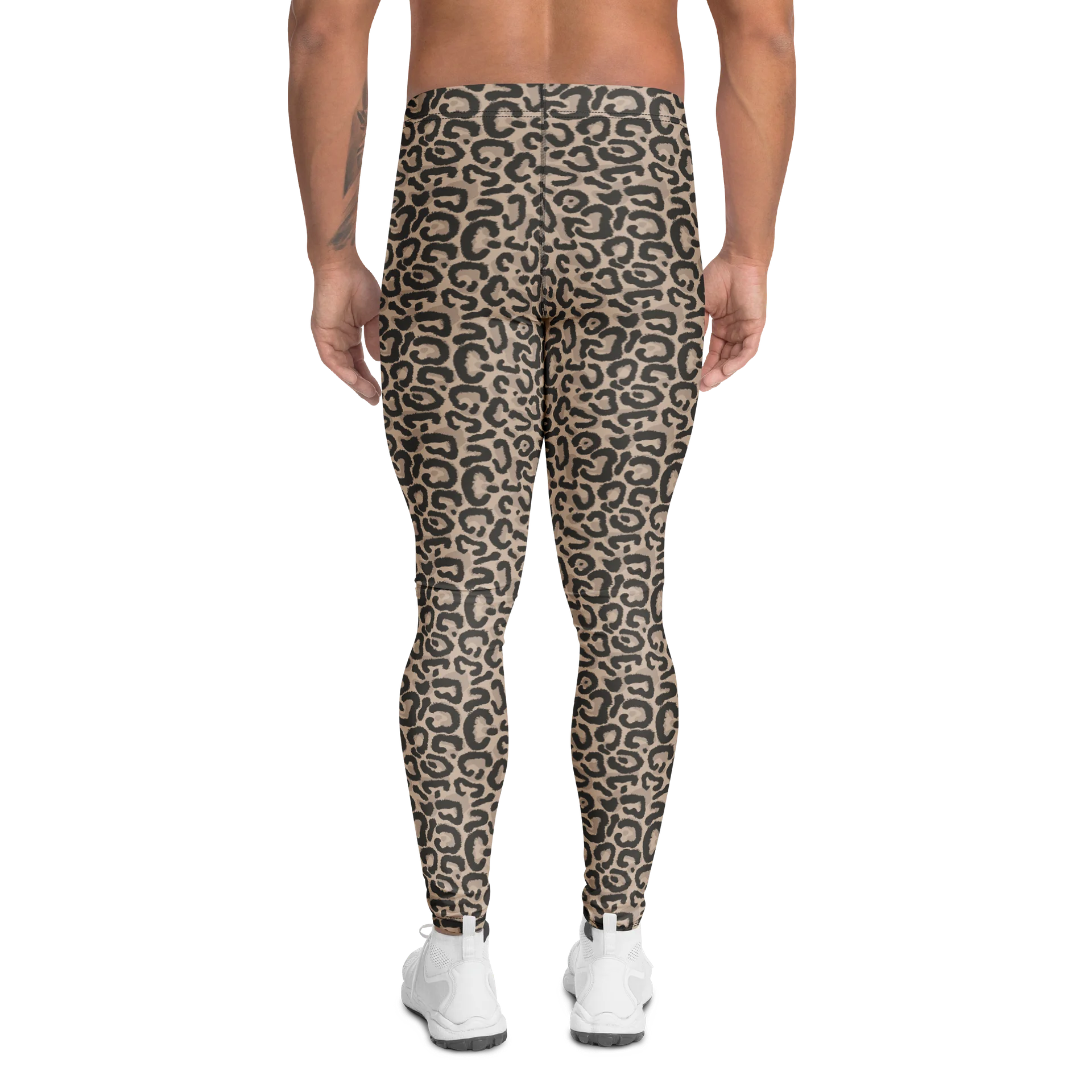 Fashionable Men's Leggings with Bold Brown Animal Print product image (2)