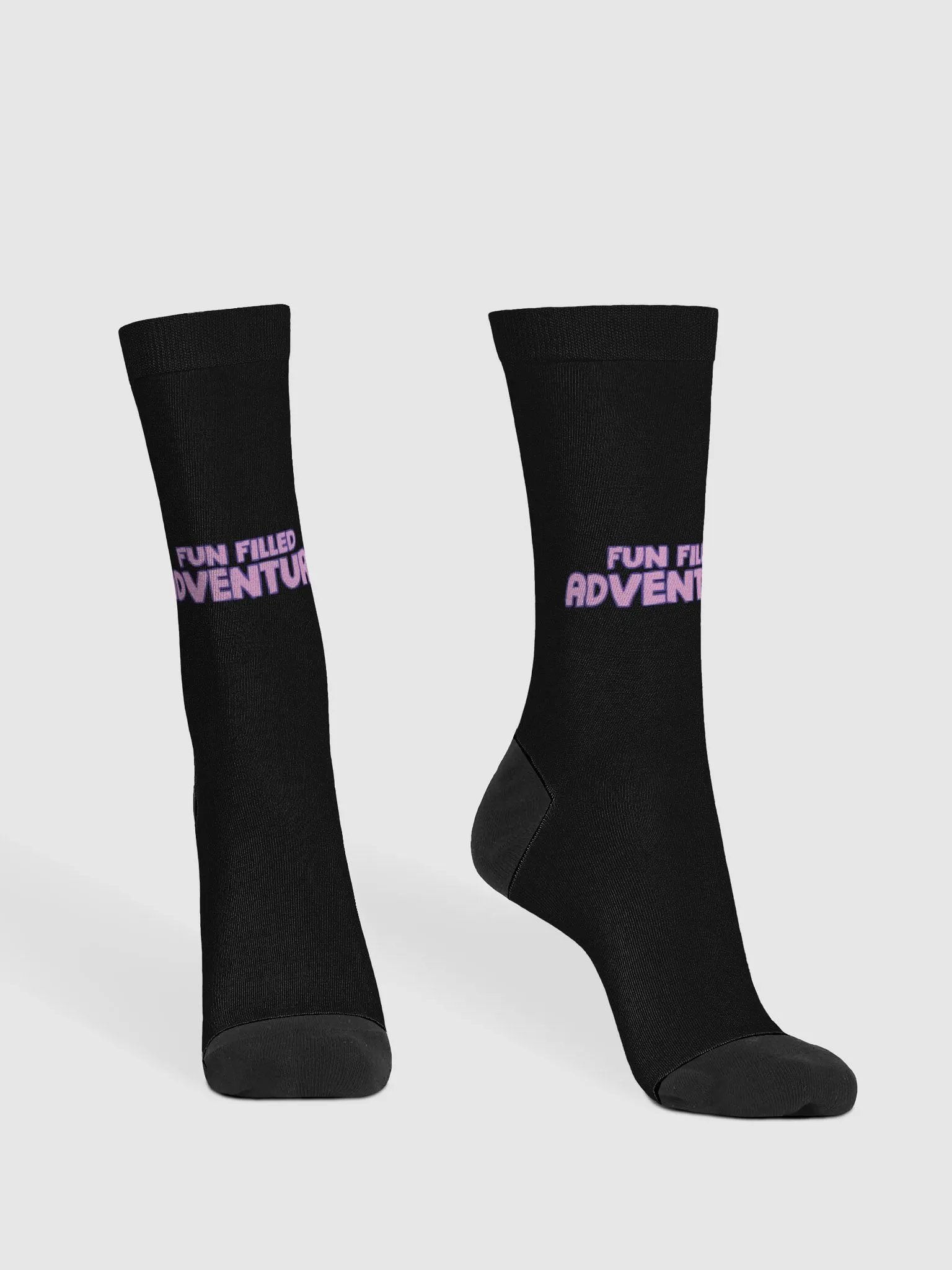 Fun Filled Adventure Black Crew Socks product image (1)