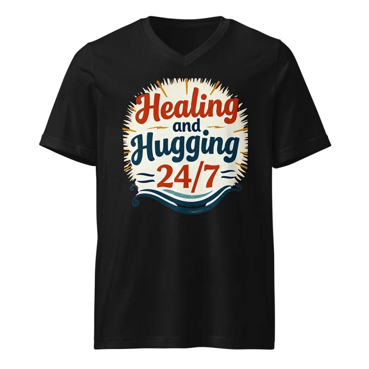 Healing & Hugging 24/7 V-Neck Tee product image (1)