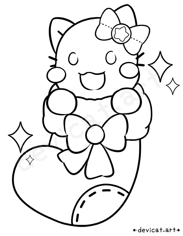 CandiCat Boot Cat 2024 Coloring Page product image (1)
