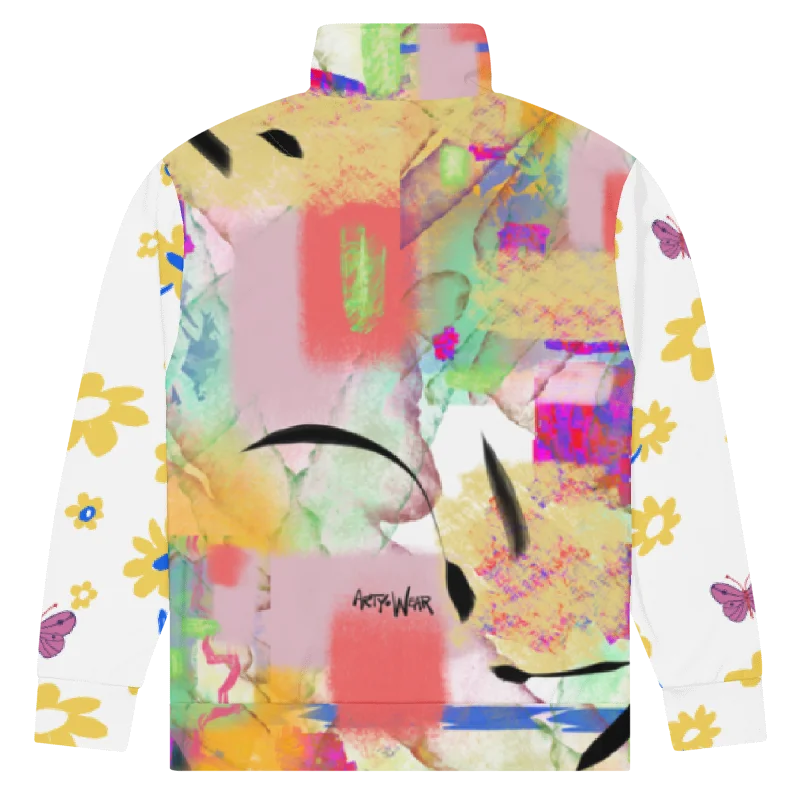 Unisex Recycled Poly Track Jacket 'Color Puzzle Abstract' product image (2)