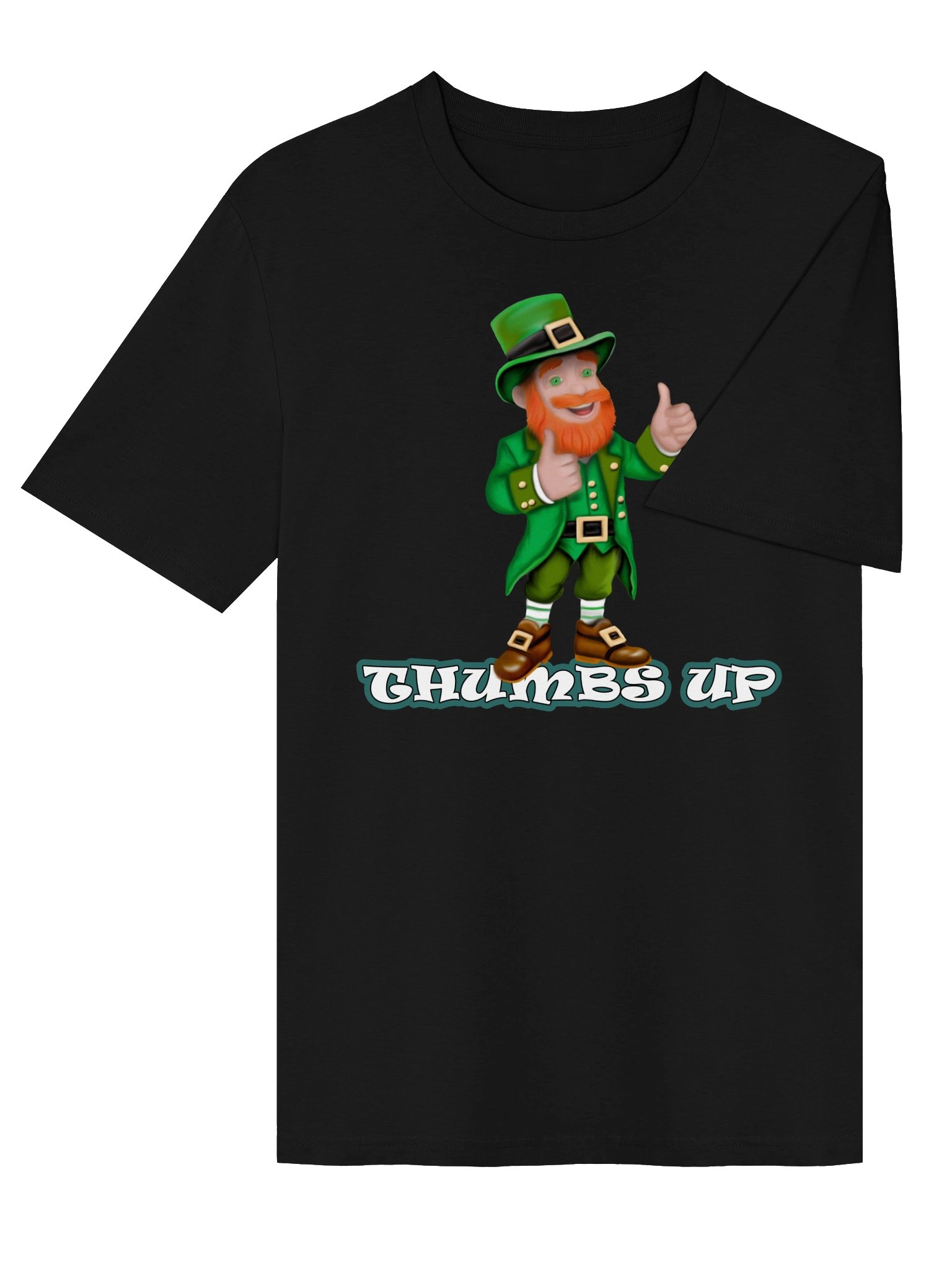 Leprechaun "THUMBS UP" T-Shirt. Unisex Stanley/Stella Organic Ribbed Neck T-Shirt product image (3)