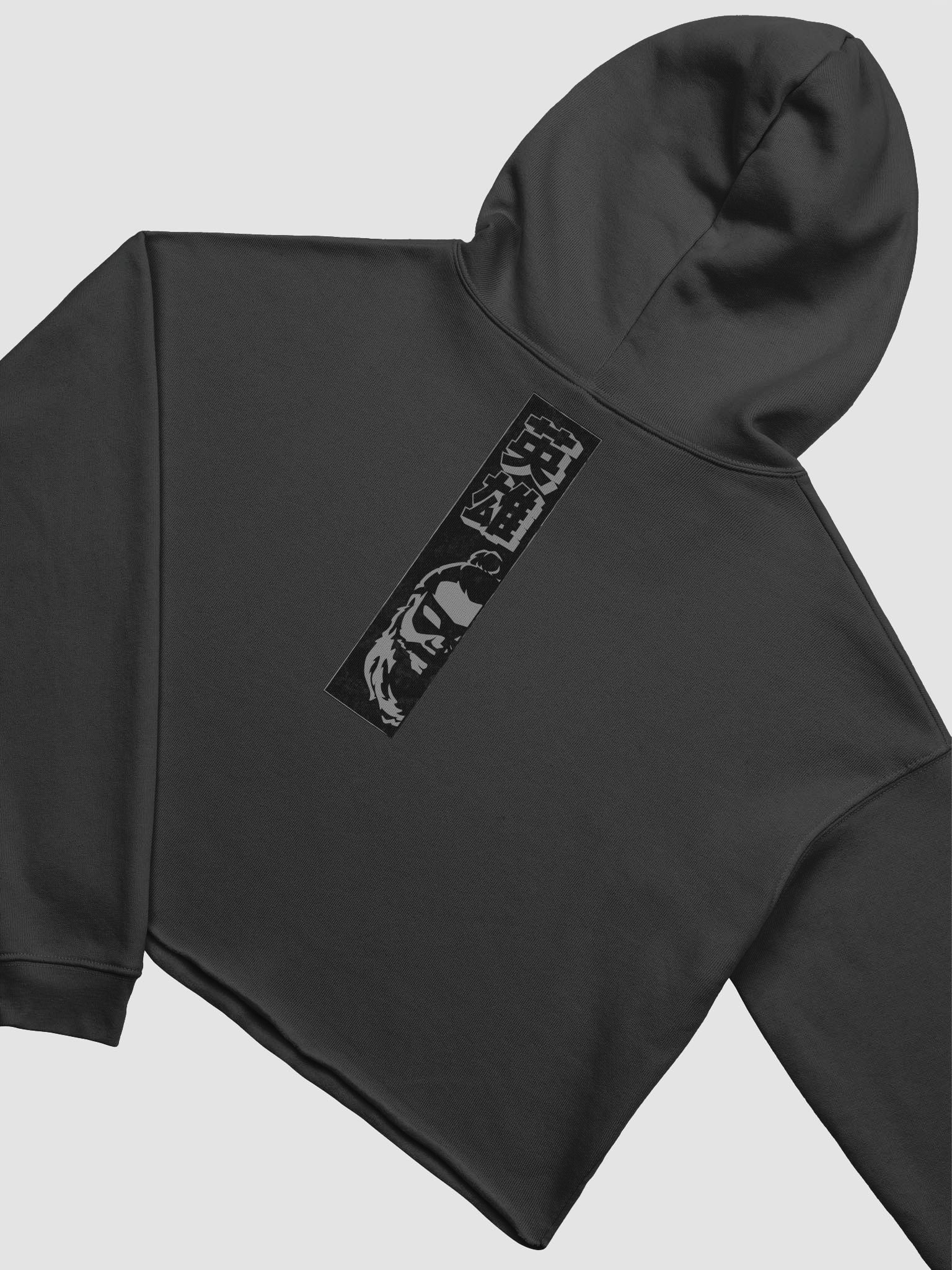 Nihon Heathens Crop Top Hoodie - Grey product image (4)