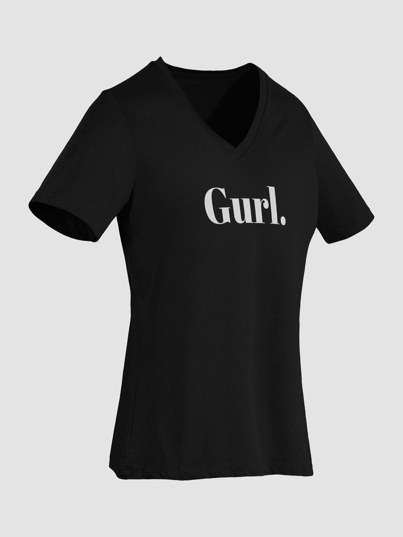 Gurl Relaxed V-Neck Tee - White product image (2)