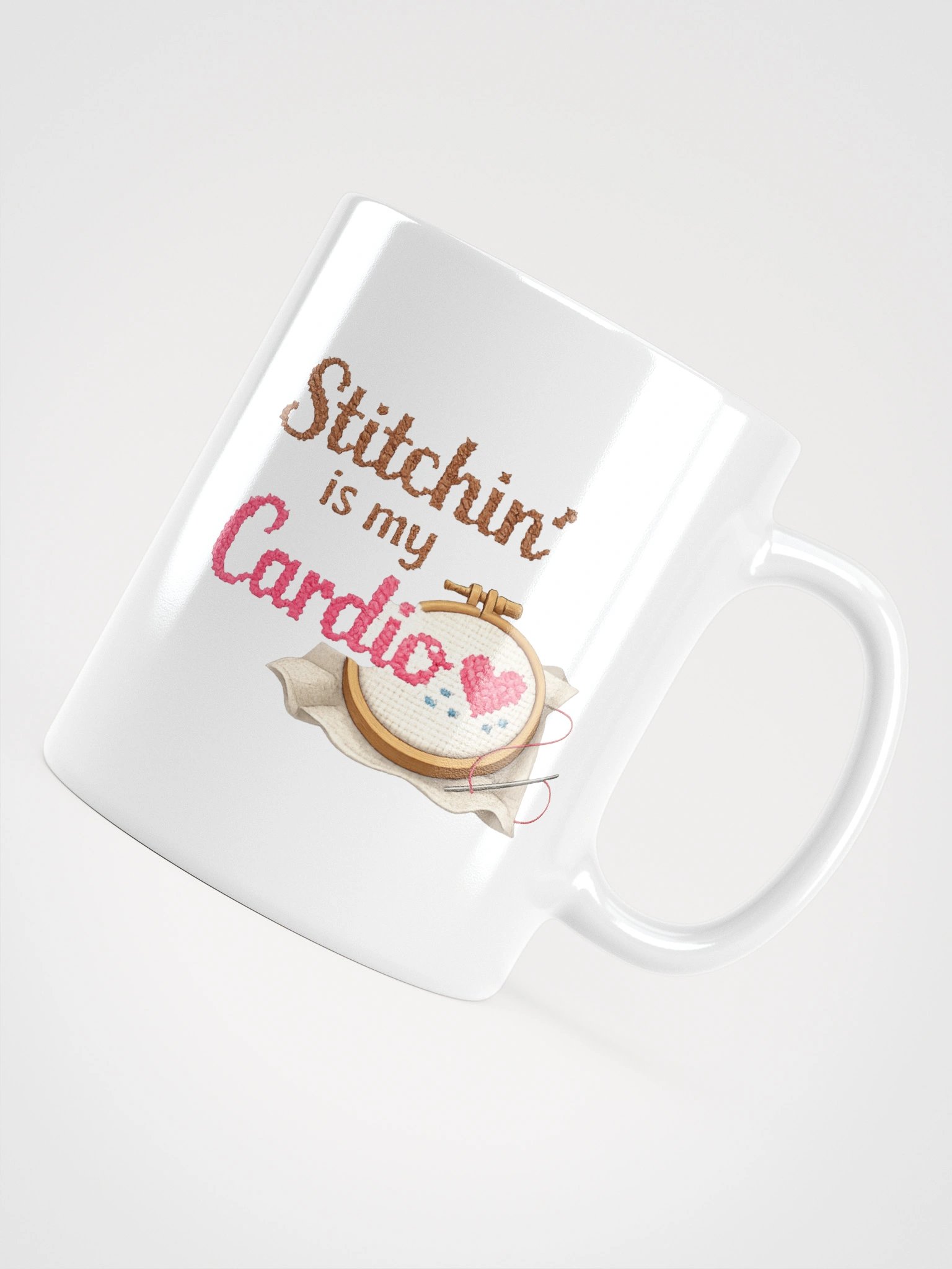 Stitchin is my Cardio Mug product image (6)
