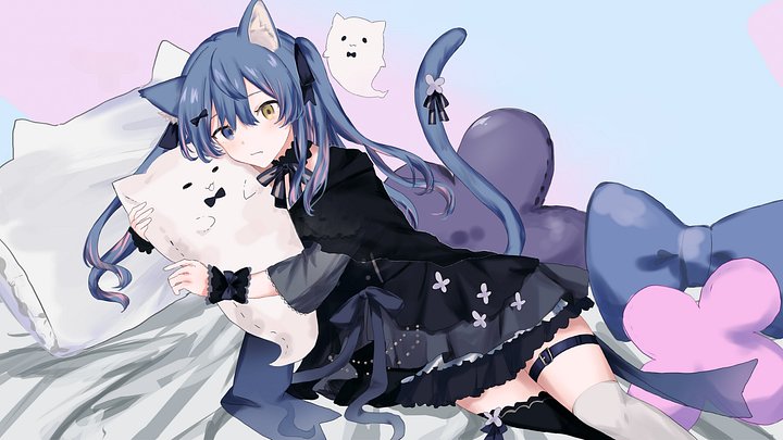 Neko Sleep Digital Wallpaper product image (2)