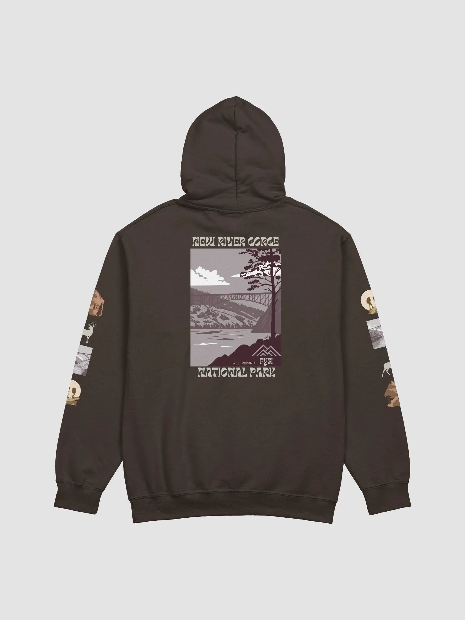New River Gorge classic organic hoodie product image (2)