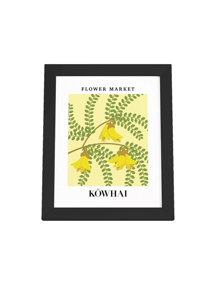 New Zealand Flower Market - Kowhai Flower - Framed Wall Art product image (2)