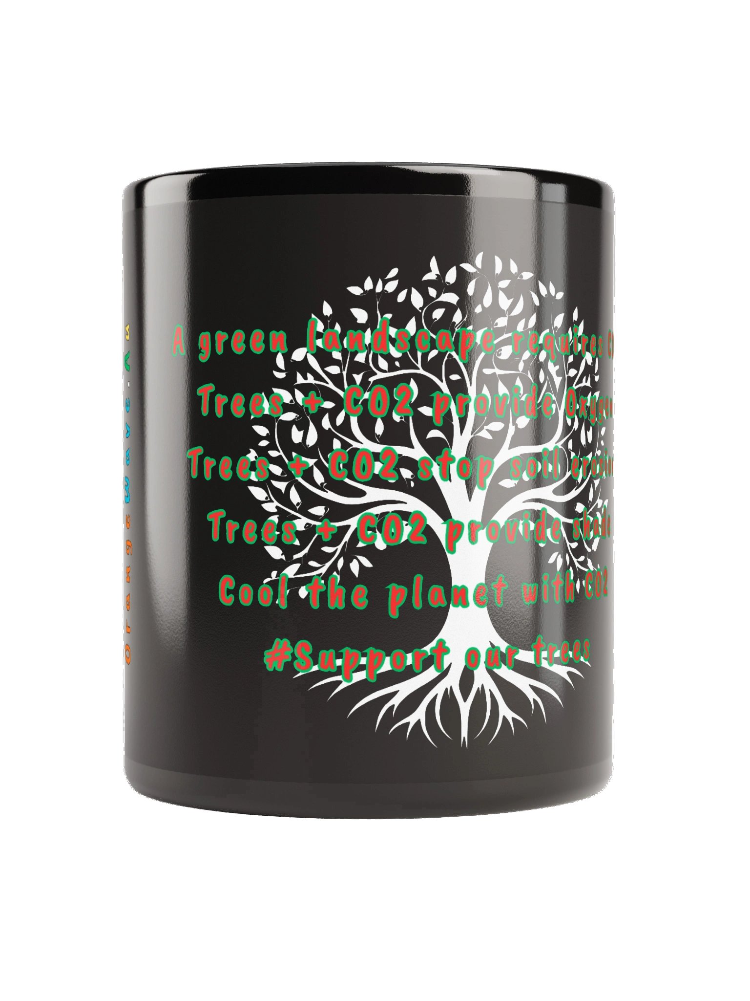 Support Our Trees & human life - Black Glossy Mug product image (2)