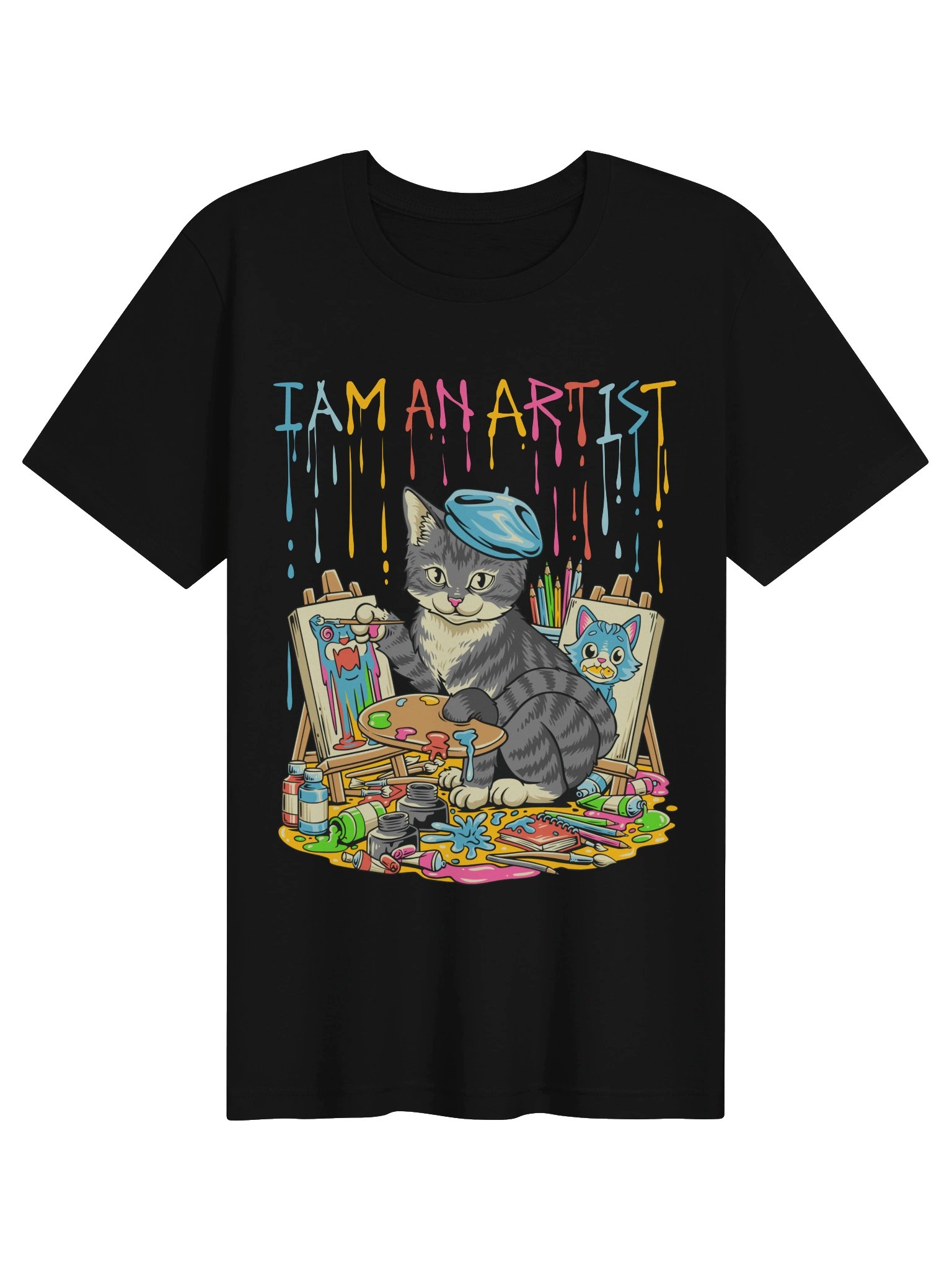 I am an Artist - Painting Cat - T-Shirt product image (1)