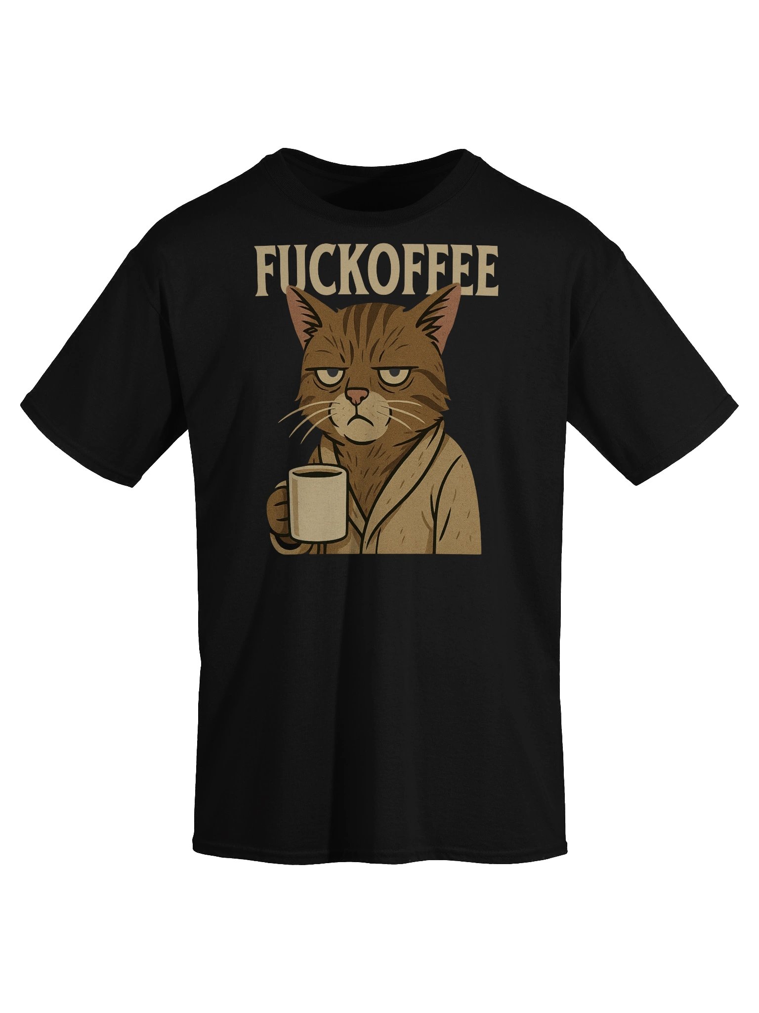 FUCKOFFEE T-Shirt – Moody Cat Coffee Humor Tee product image (3)