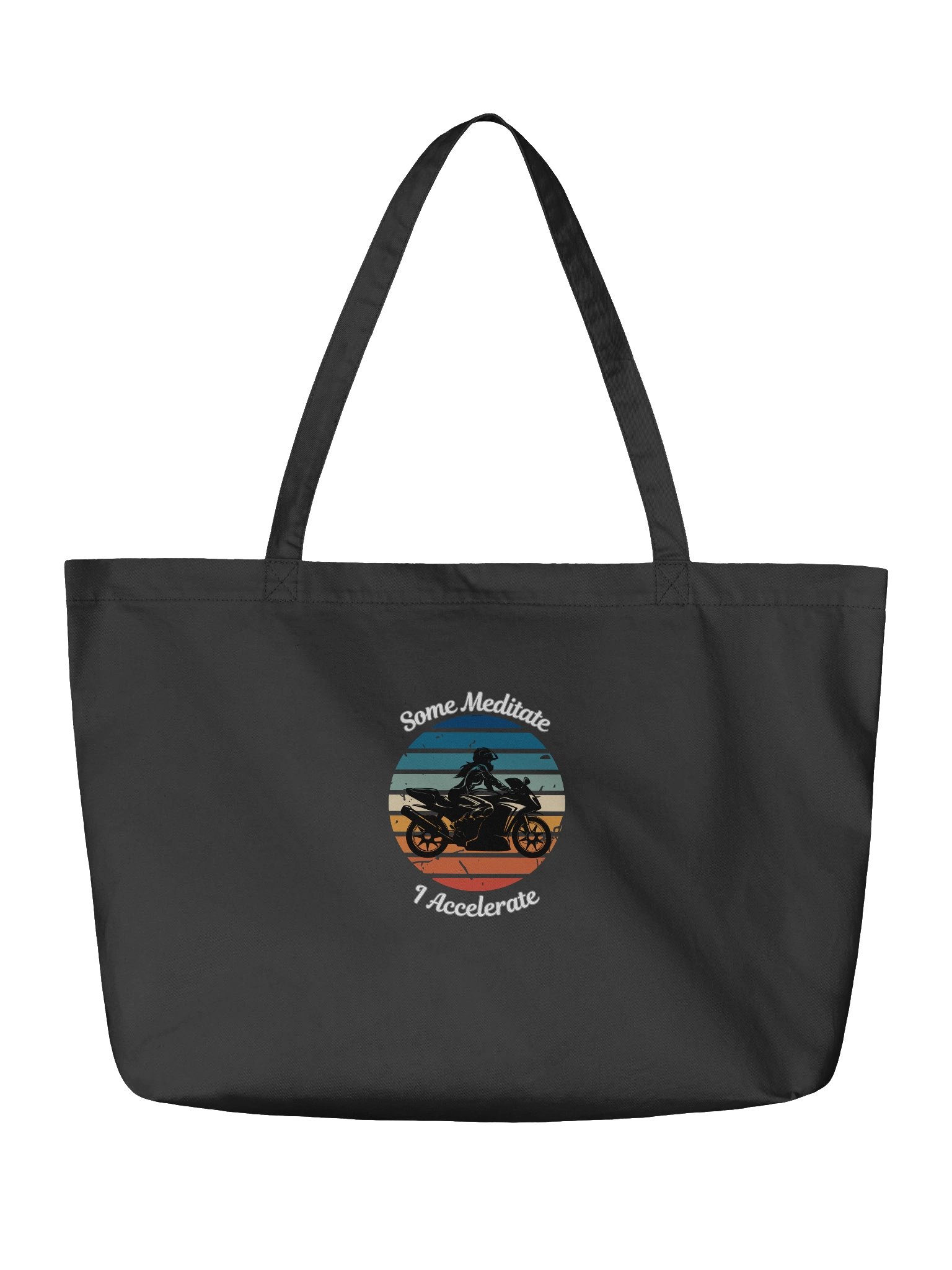 Some Meditate, I Accelerate – Organic Biker Tote Bag product image (2)
