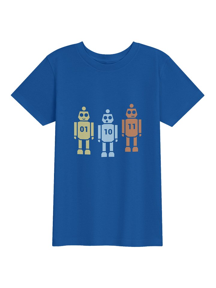 3 Binary Robots - Children's Shirt (Blue) product image (1)