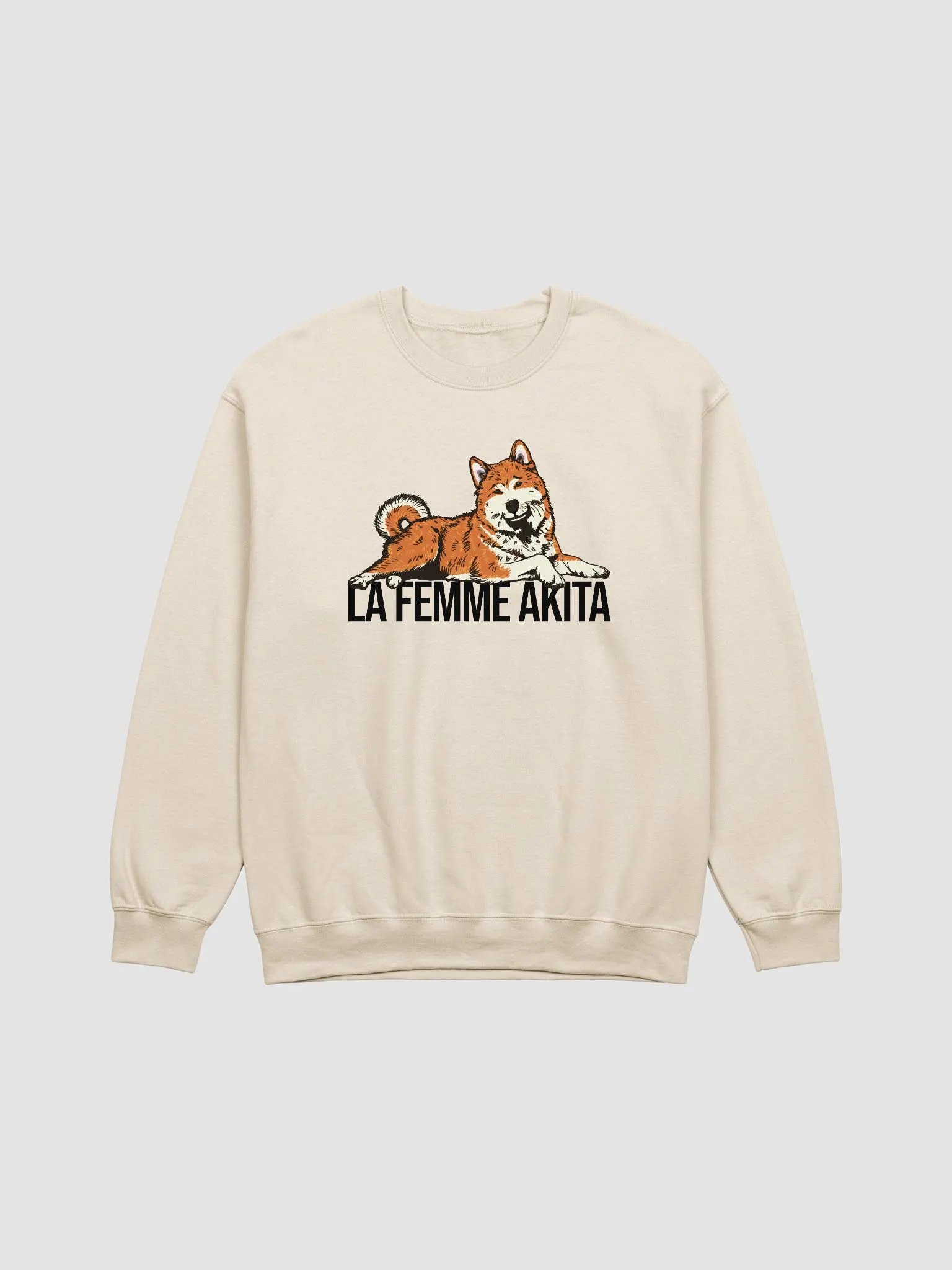 La Femme Akita Sweatshirt of an Akita Inu (Red) | Funny Shirt for Akita Paw-rents product image (1)