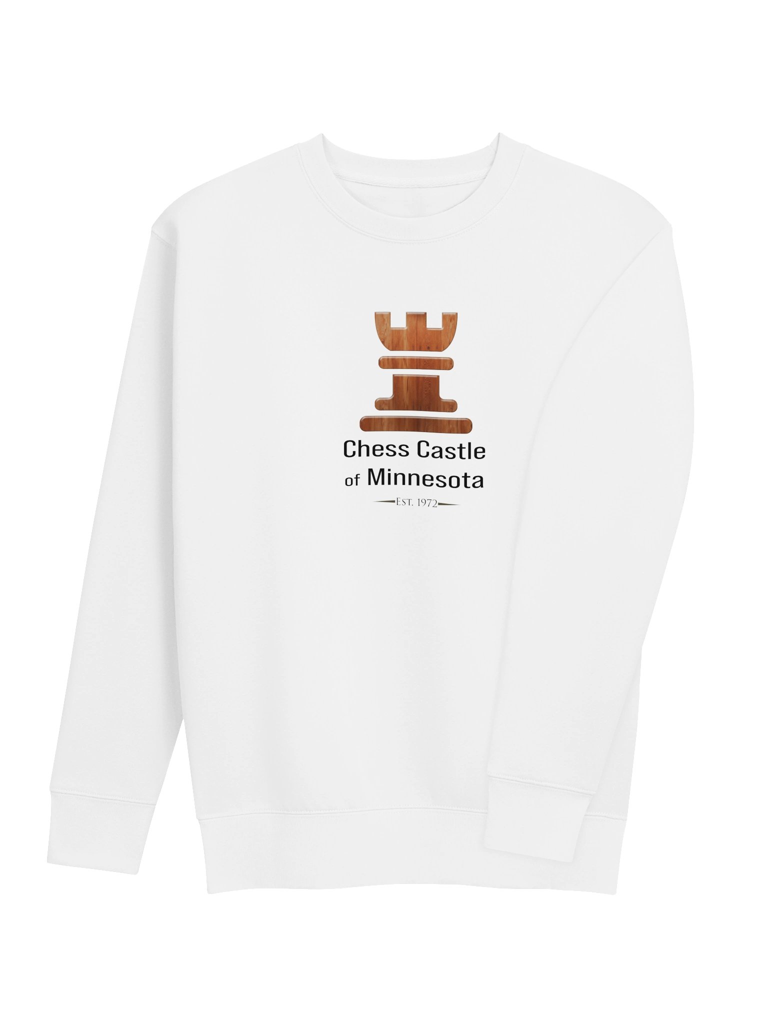 Minimalist Chess Castle of Minnesota Wooden Chess-Inspired Sweatshirt product image (4)