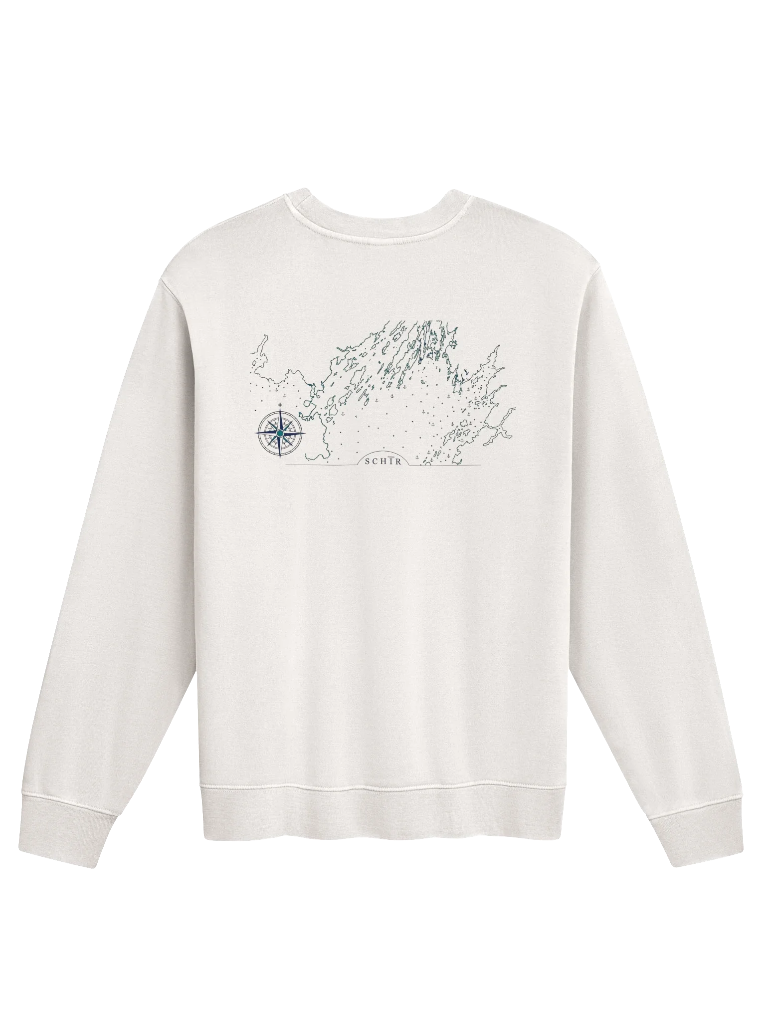 SCHĪR COASTLINE CREWNECK — back print