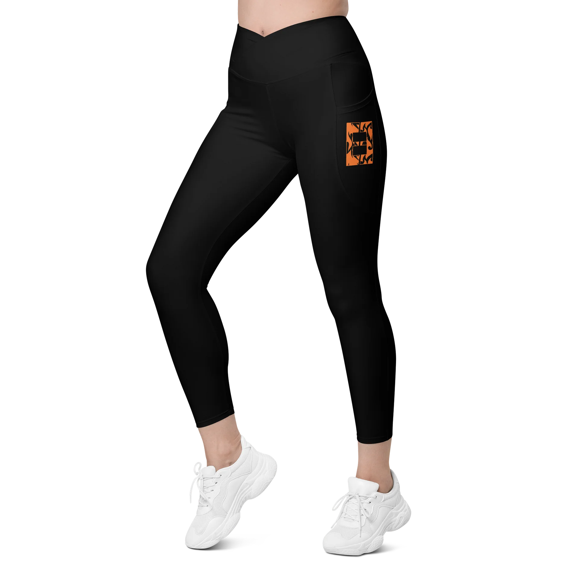 Crossover leggings with pockets logo product image (1)