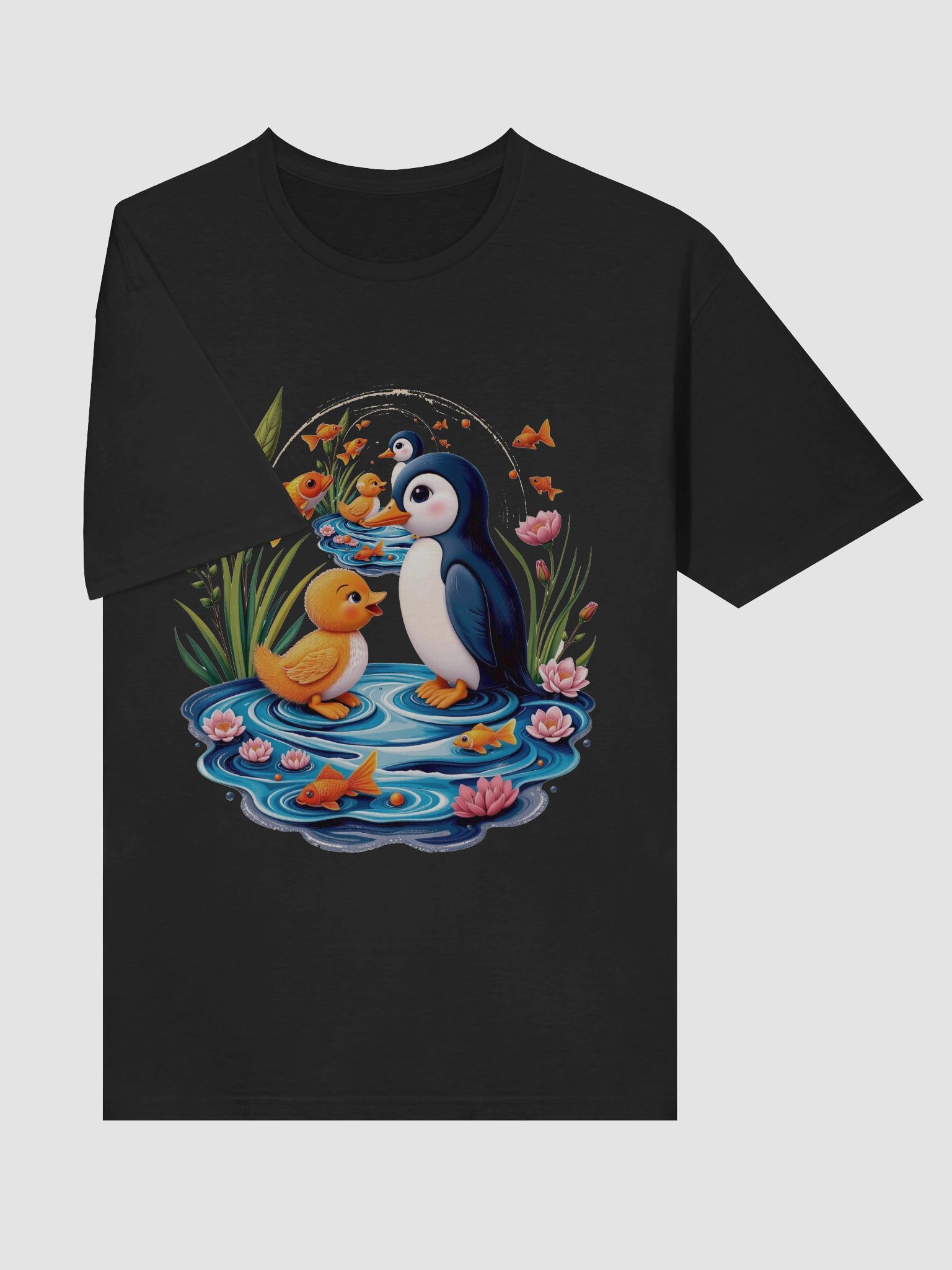 Lotus Pond Penguin Unisex Tee product image (56)
