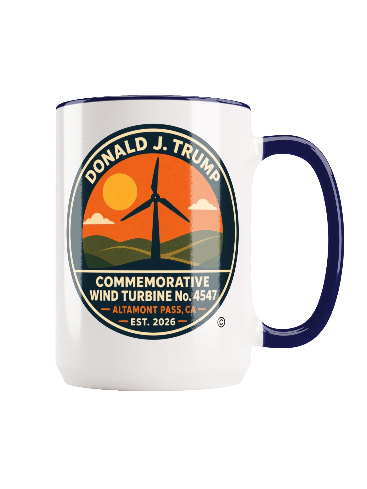 Official 15 oz Souvenir Mug - Donald J. Trump Commemorative Wind Turbine No. 4547™ product image (1)