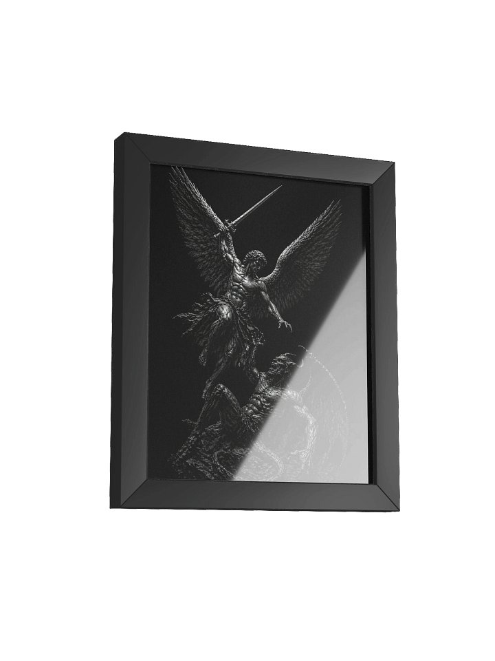 Guardian vs. Demon — Framed Monochrome Matte Poster product image (41)