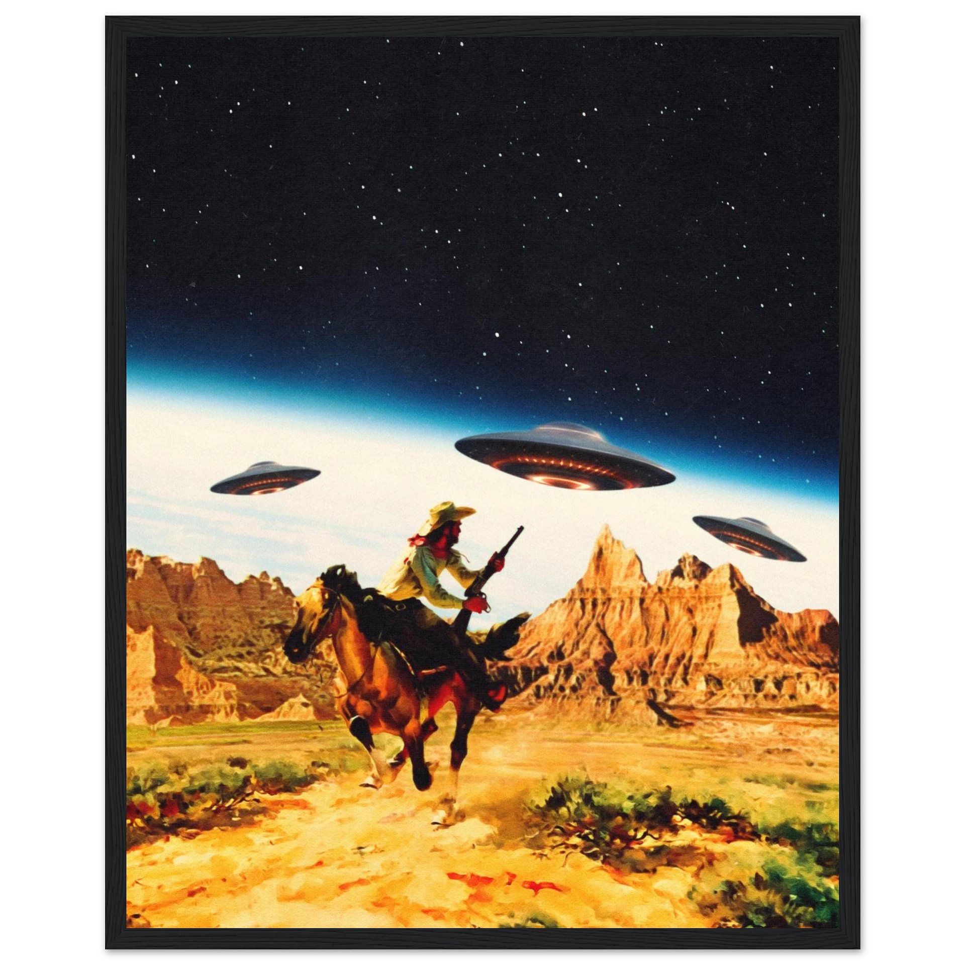 UFO Space Chase Wall Art product image (2)