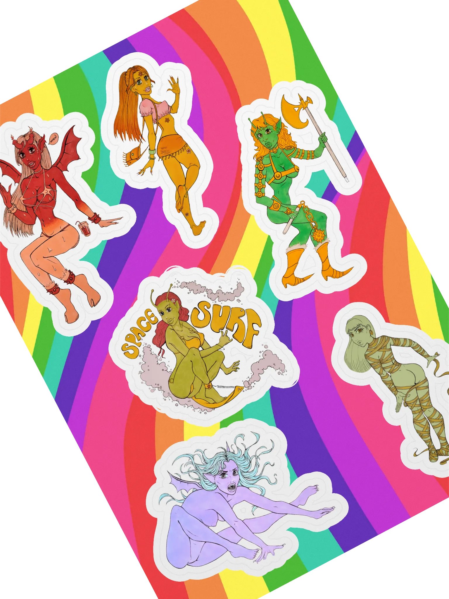 Pinuptober sticker sheet with background product image (1)