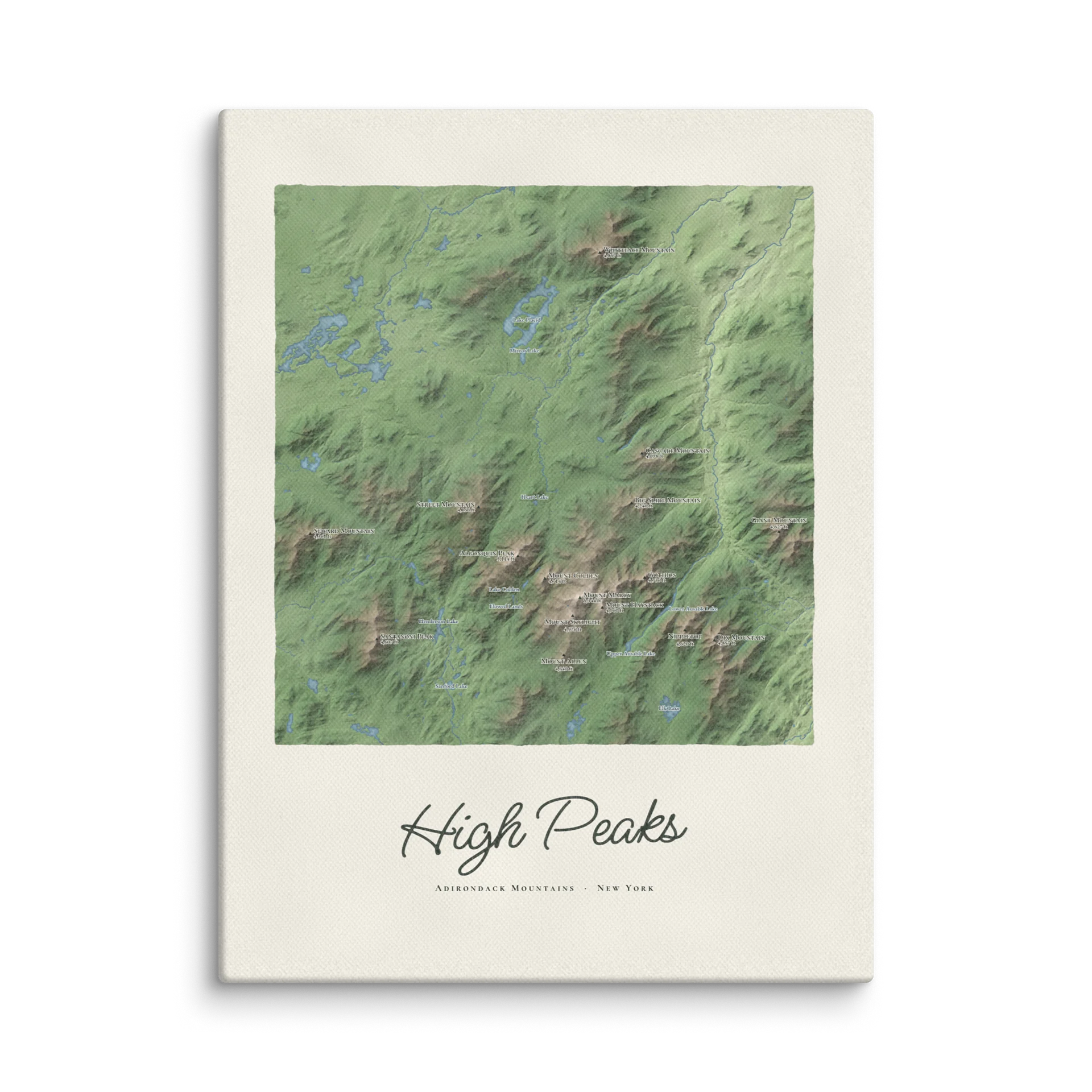 High Peaks Map Canvas Print product image (1)