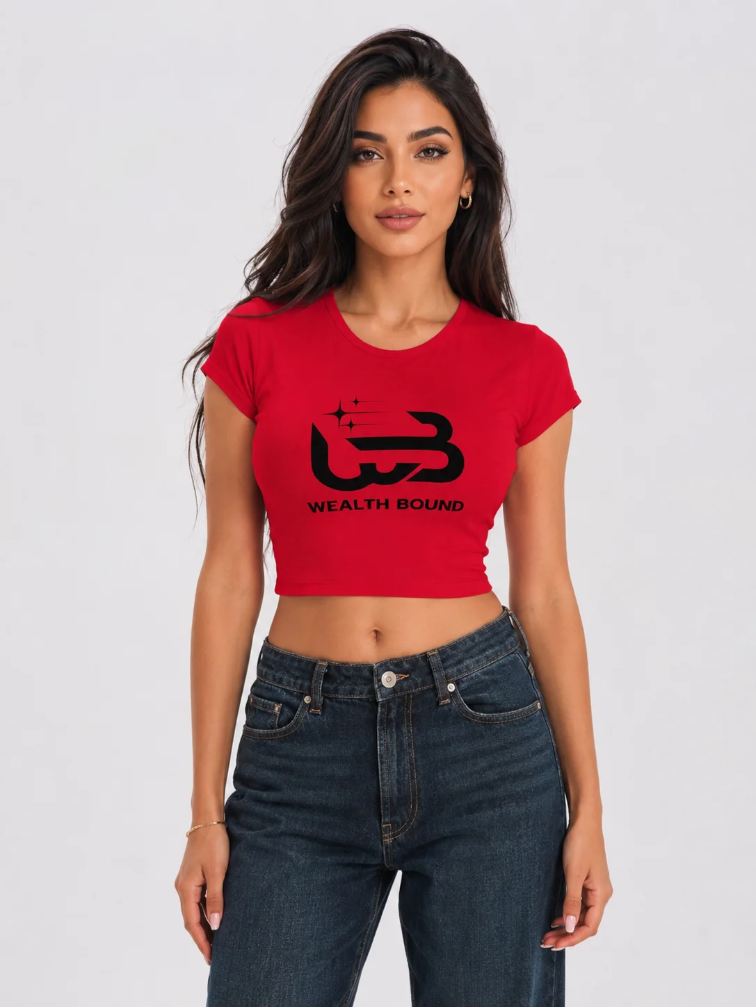 Womens Ribbed Baby Tee Crop Top product image (1)