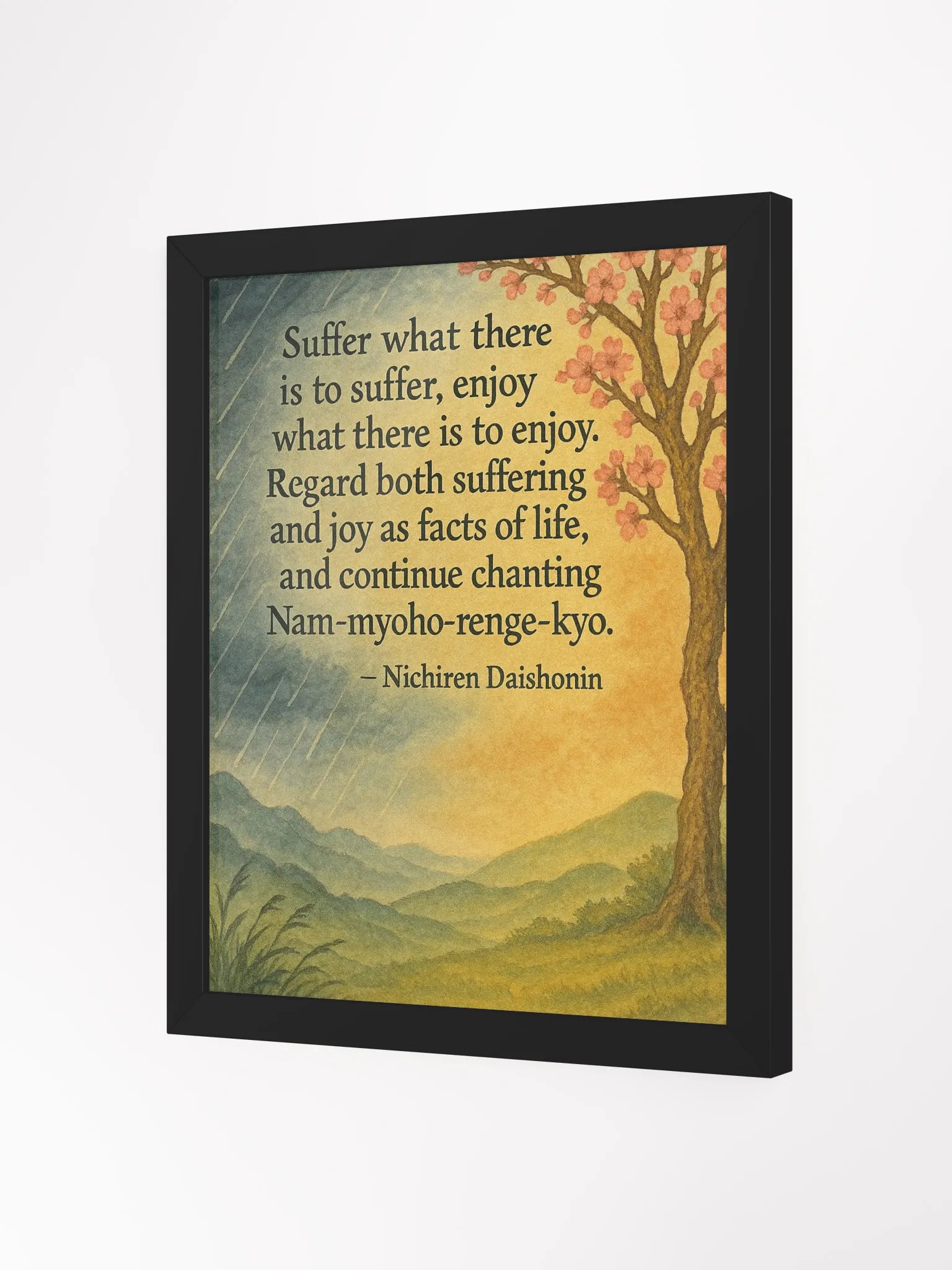 “Suffer and Enjoy” Nichiren Buddhism Poster product image (2)