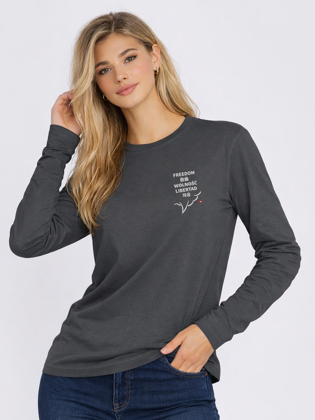 PREMIUM UNISEX LONG SLEEVE SHIRT, FREEDOM product image (6)