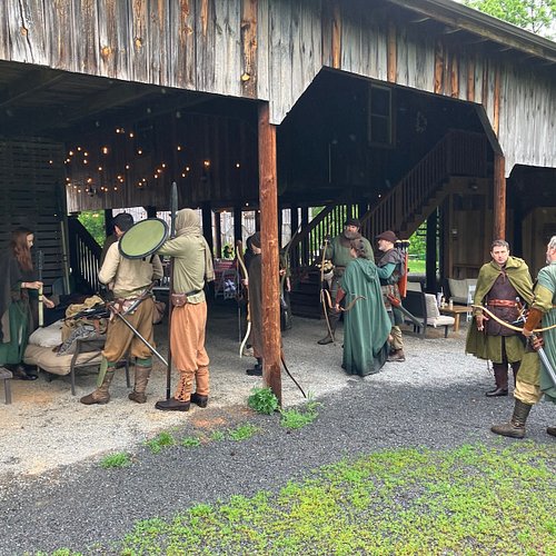 When the rain turned from pouring to light drizzle there was a brief moment where the covered pole barn was used during a bre...