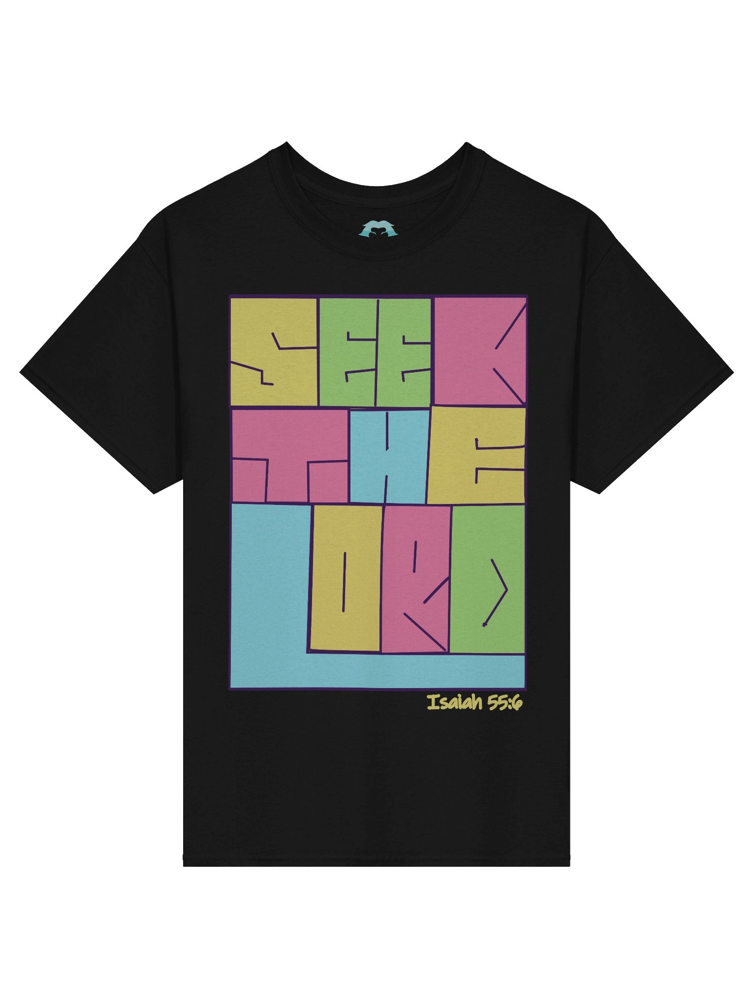 Seek the Lord 90's Block tee (black) product image (1)