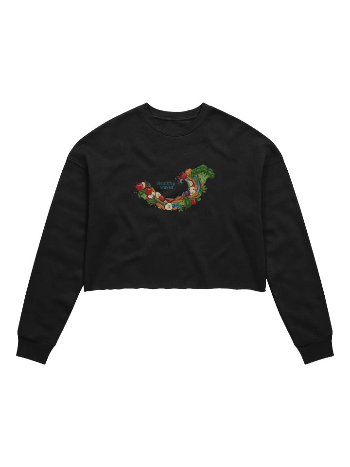 Whimsical Wave Veggie Crop Sweatshirt product image (3)