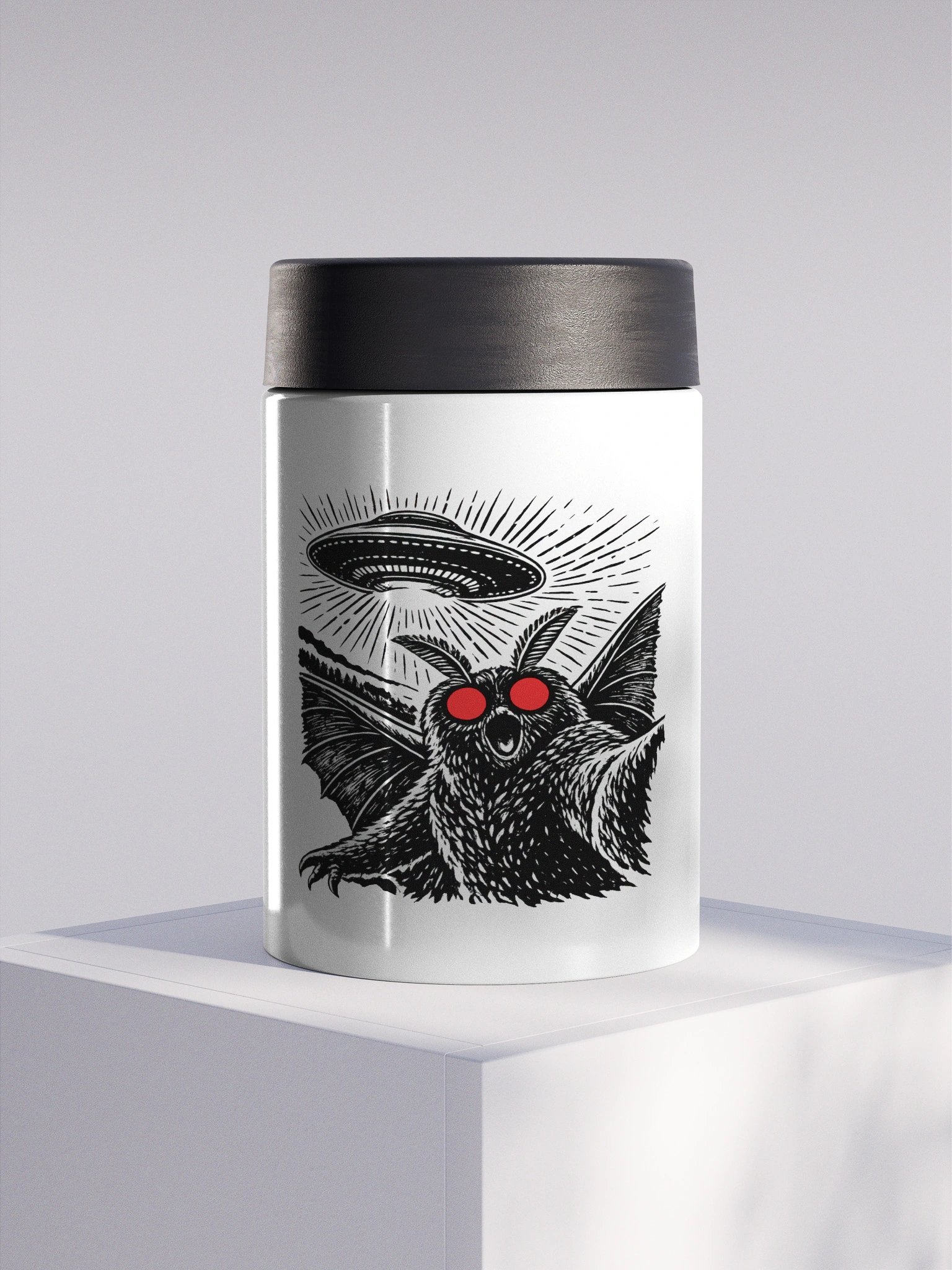 MOTHMAN SELFIE STAINLESS STEEL KOOZIE product image (1)