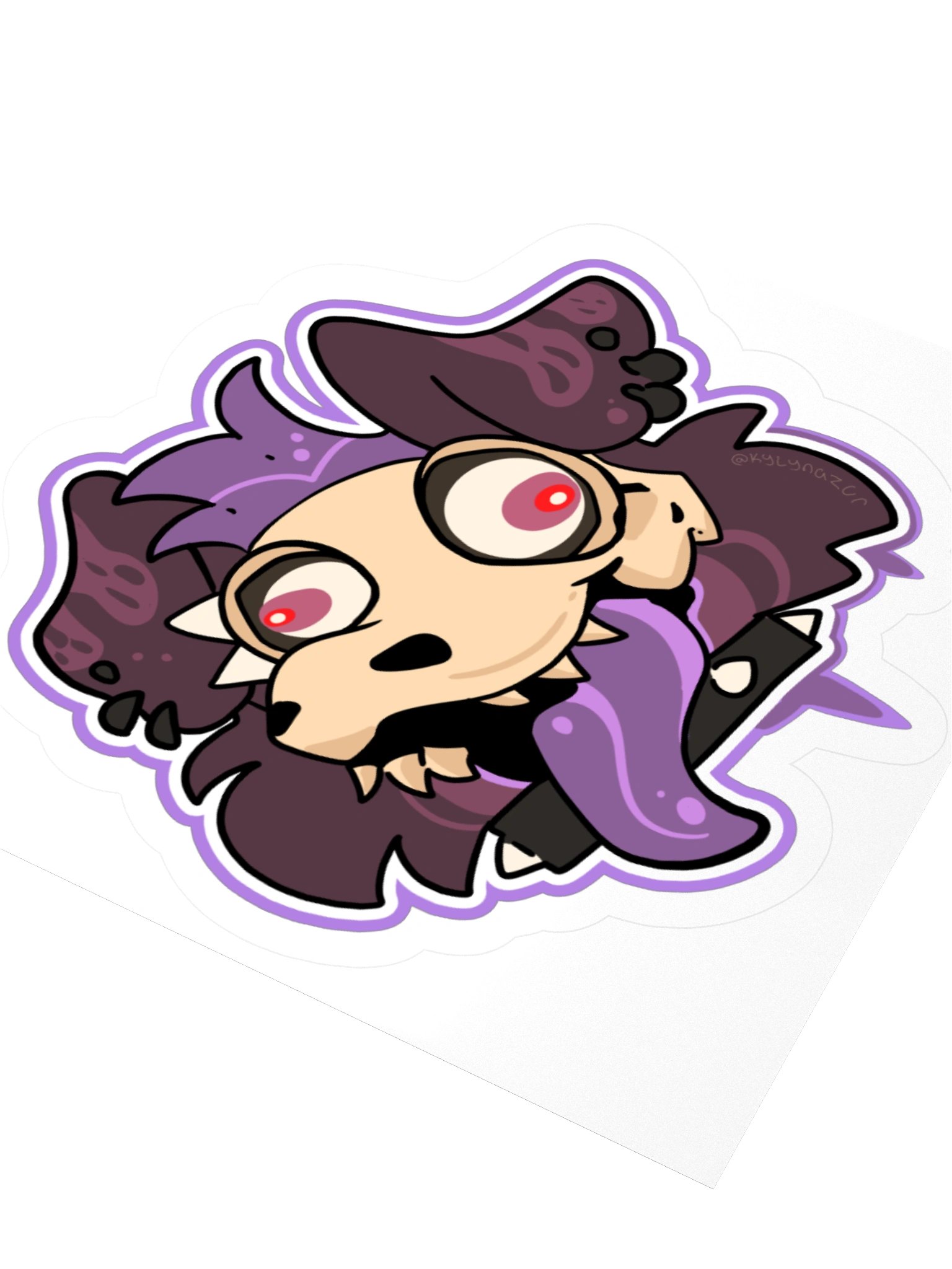 Derpy Skull Dog Sticker (Regular) product image (8)
