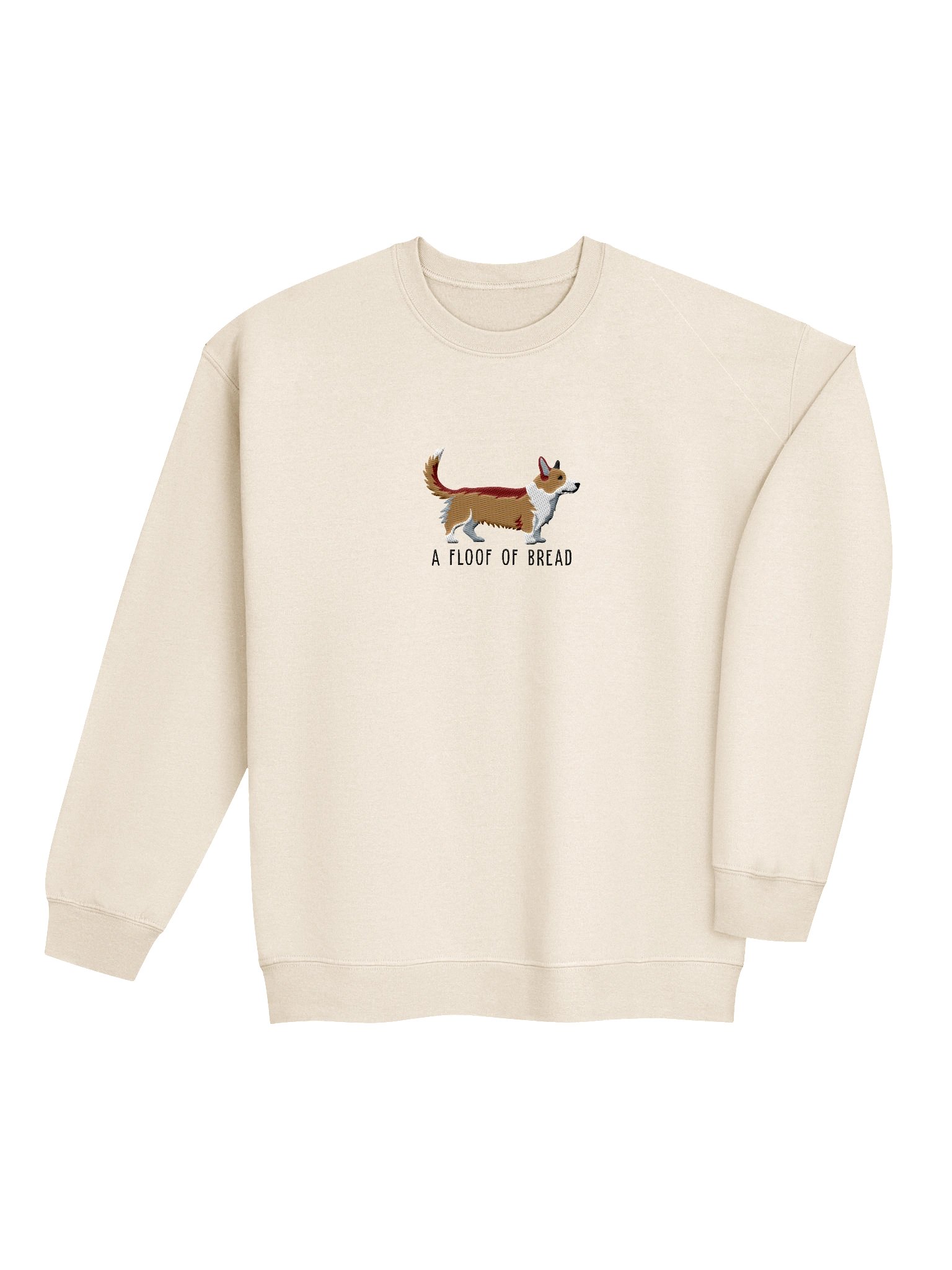 A Floof of Bread Sweatshirt (Embroidered) of a Cardigan Welsh Corgi(Tan) product image (7)