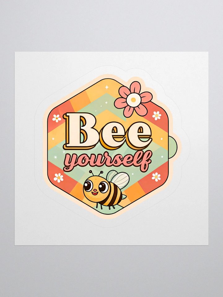 Bee Yourself Hexagonal Kiss Cut Stickers product image (1)
