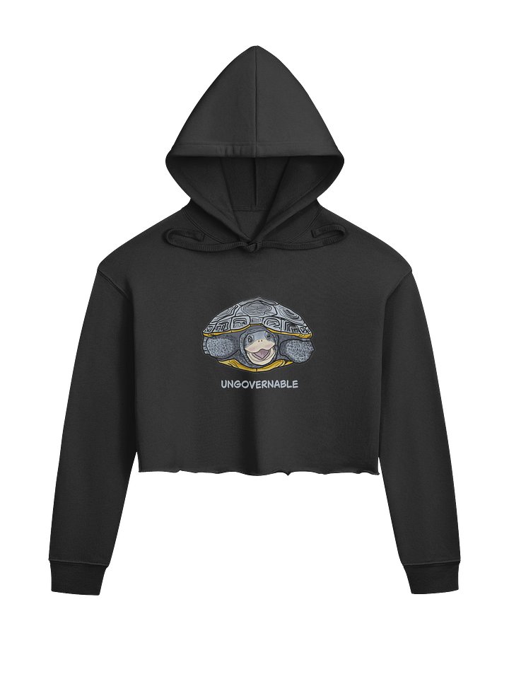 Ungovernable Terrapin Crop Hoodie Black product image (1)
