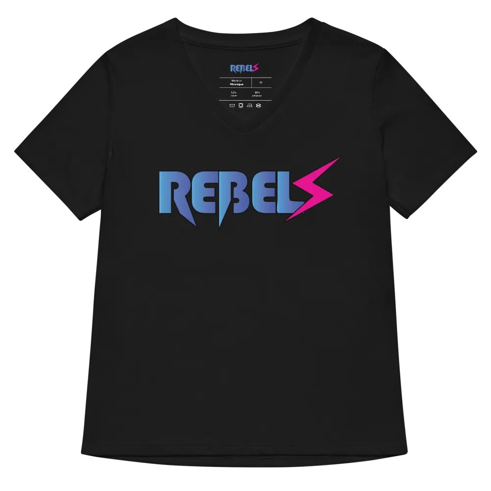 Woman's V Neck | Black | Blue/Pink product image (6)