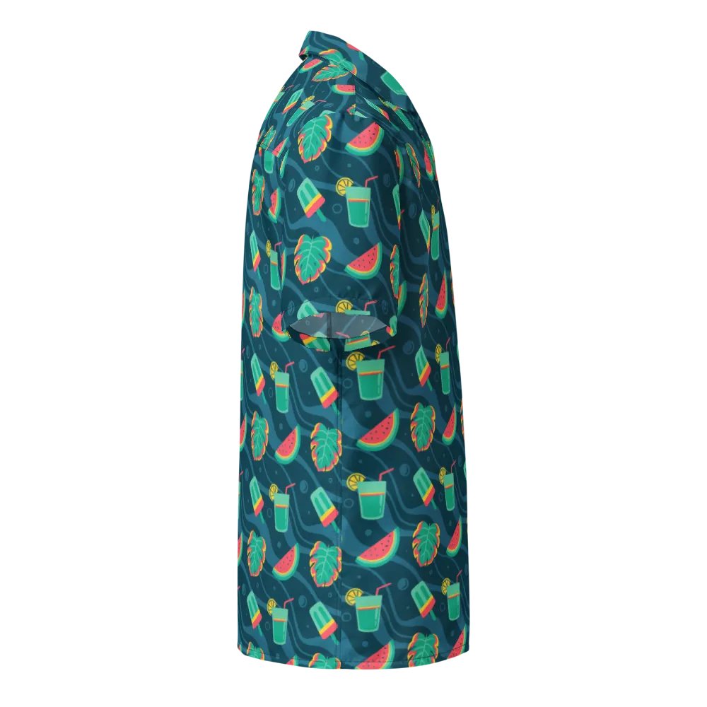 Summer Watermelon Cocktail Hawaiian Shirt product image (10)