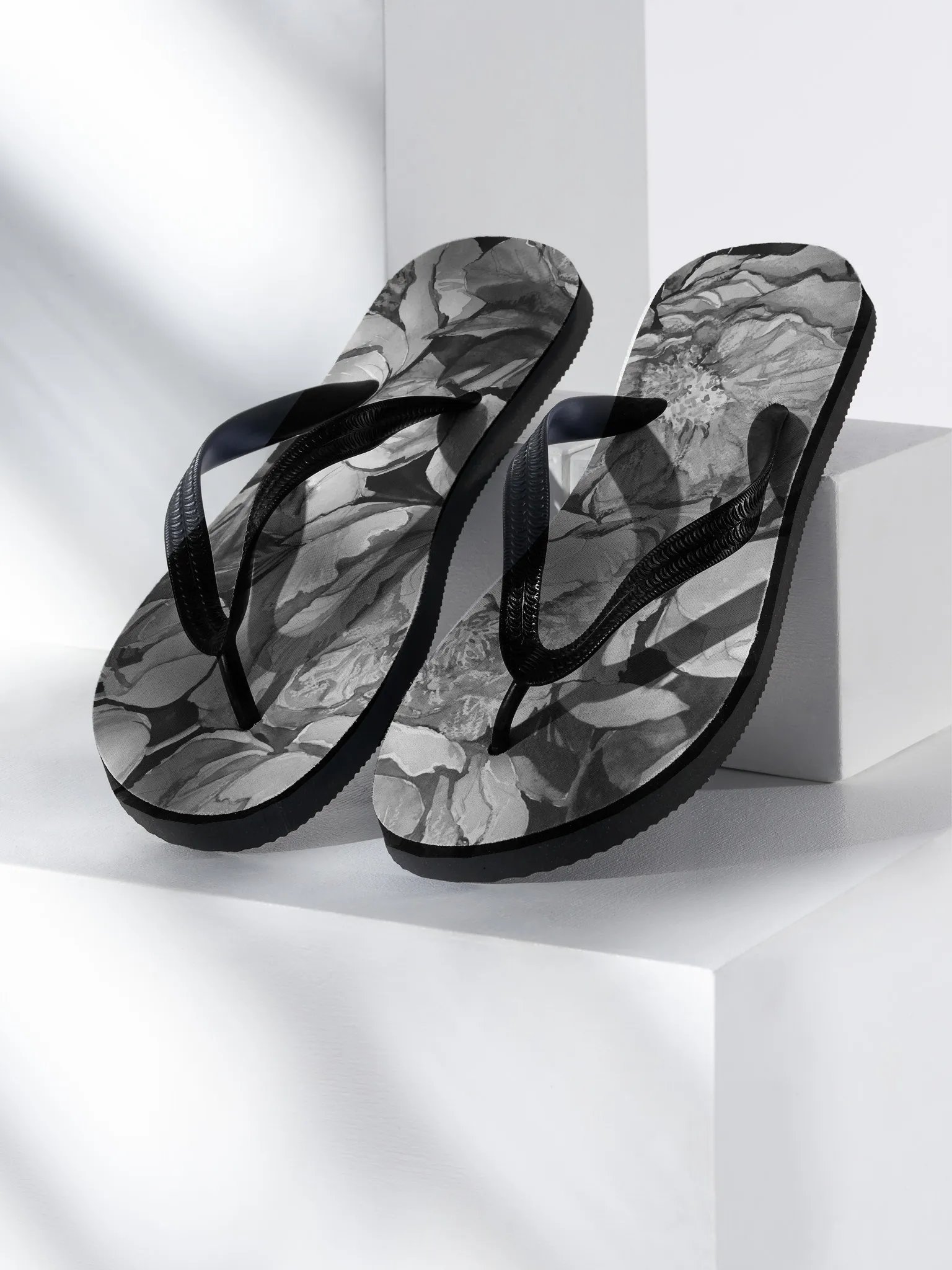B&W Peonies - Flip-Flops product image (1)